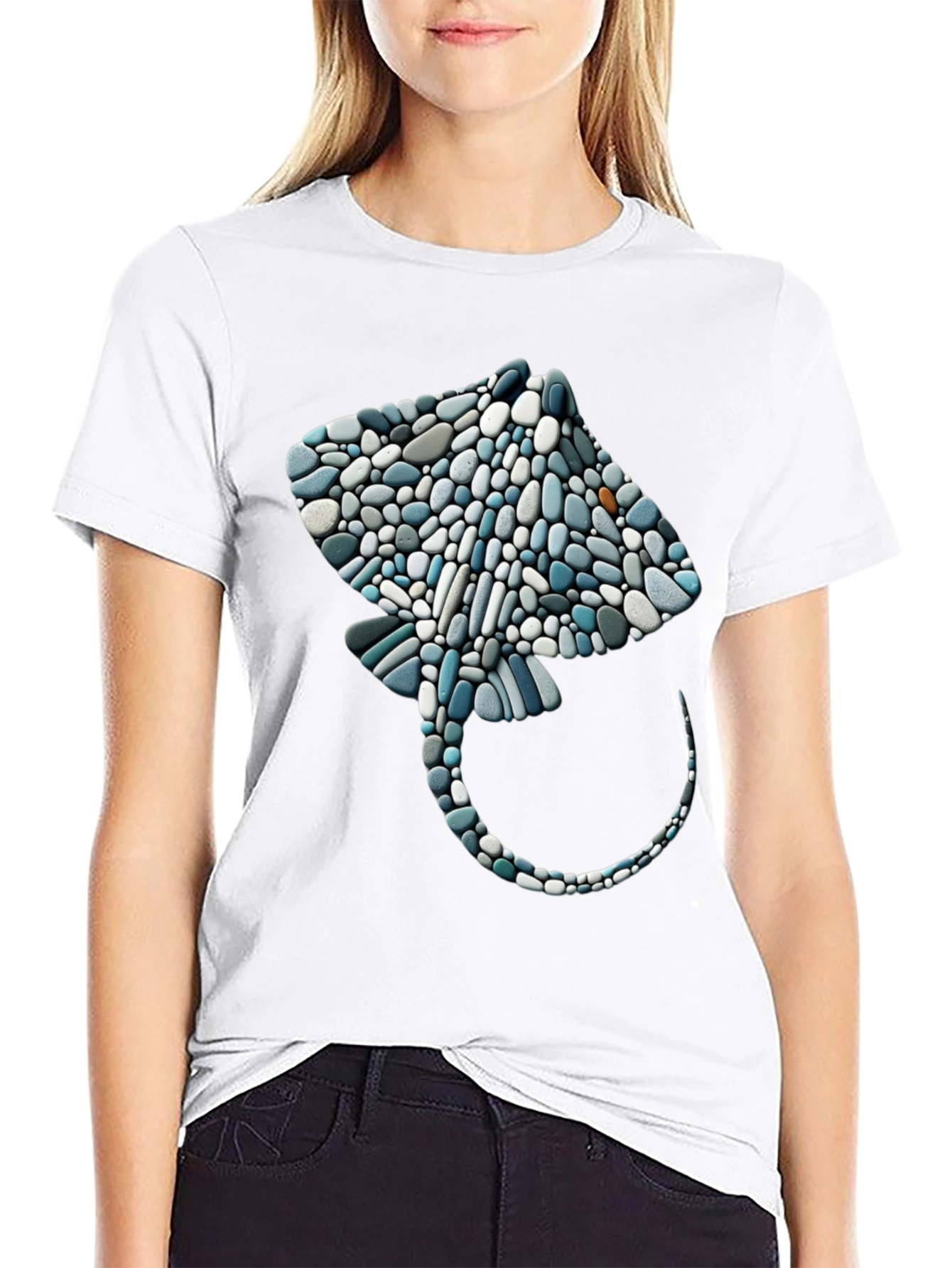 Stingray Pebble Art Graphic Tee