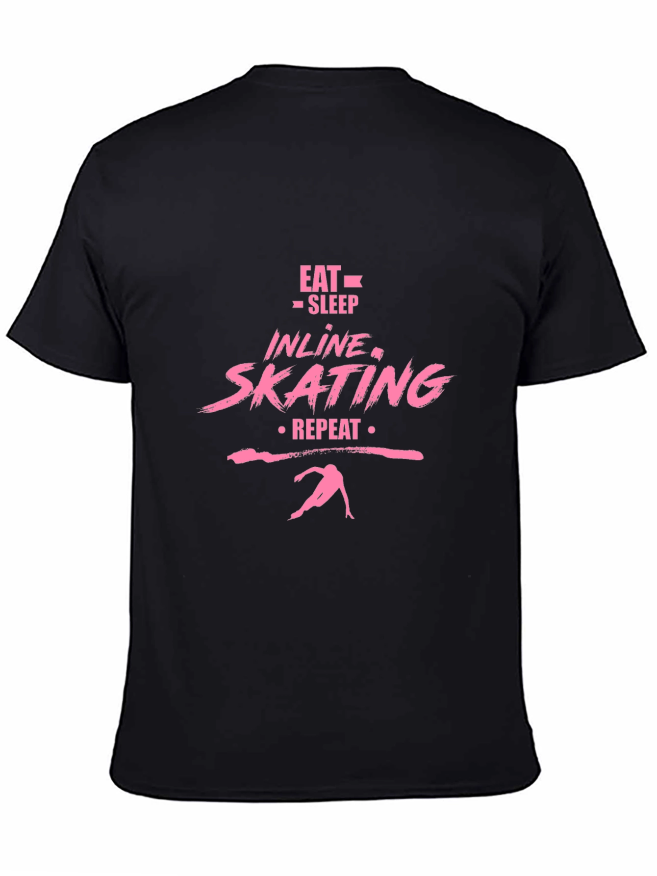 Eat Sleep Inline Skating Repeat Black T-Shirt