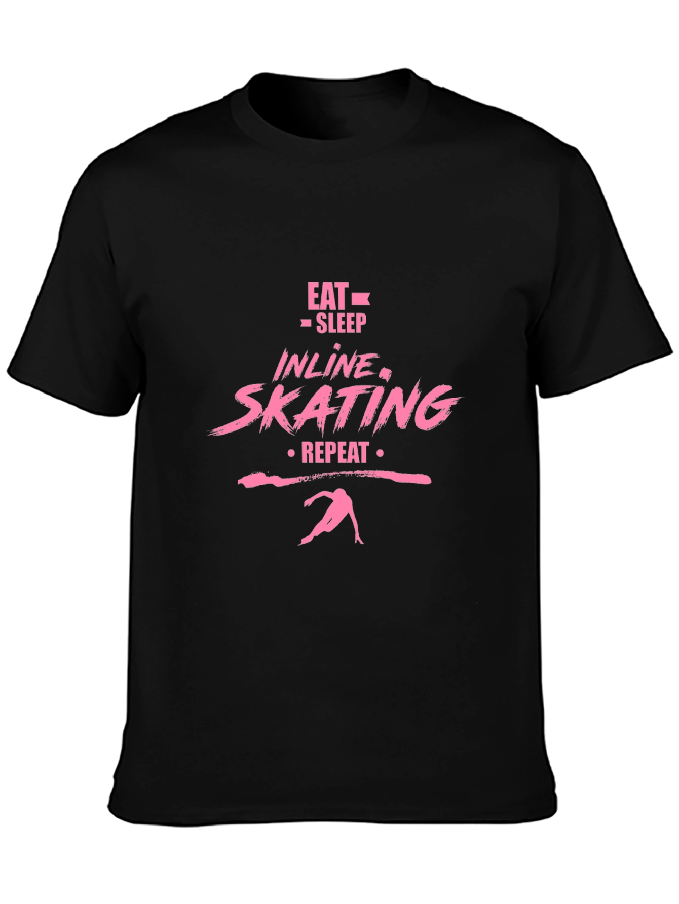 Eat Sleep Inline Skating Repeat Black T-Shirt