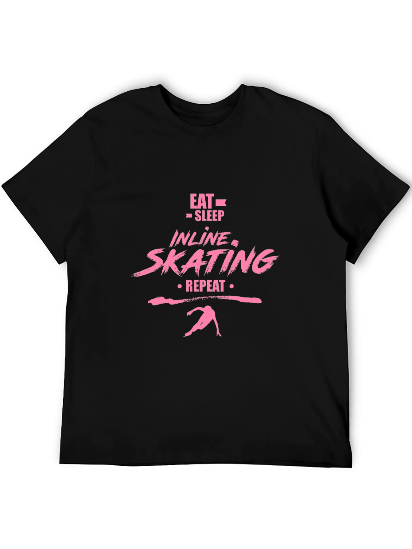 Eat Sleep Inline Skating Repeat Black T-Shirt