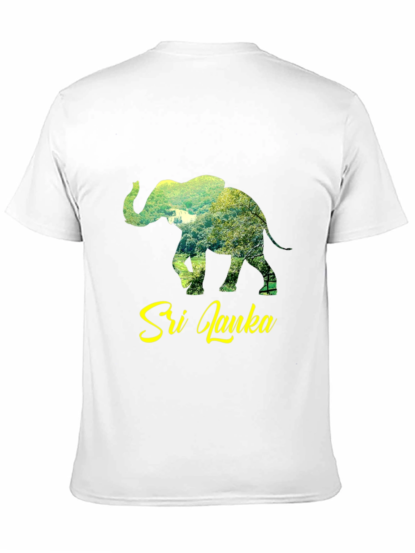 Sri Lanka Elephant Graphic Tee - Unisex Black T-Shirt