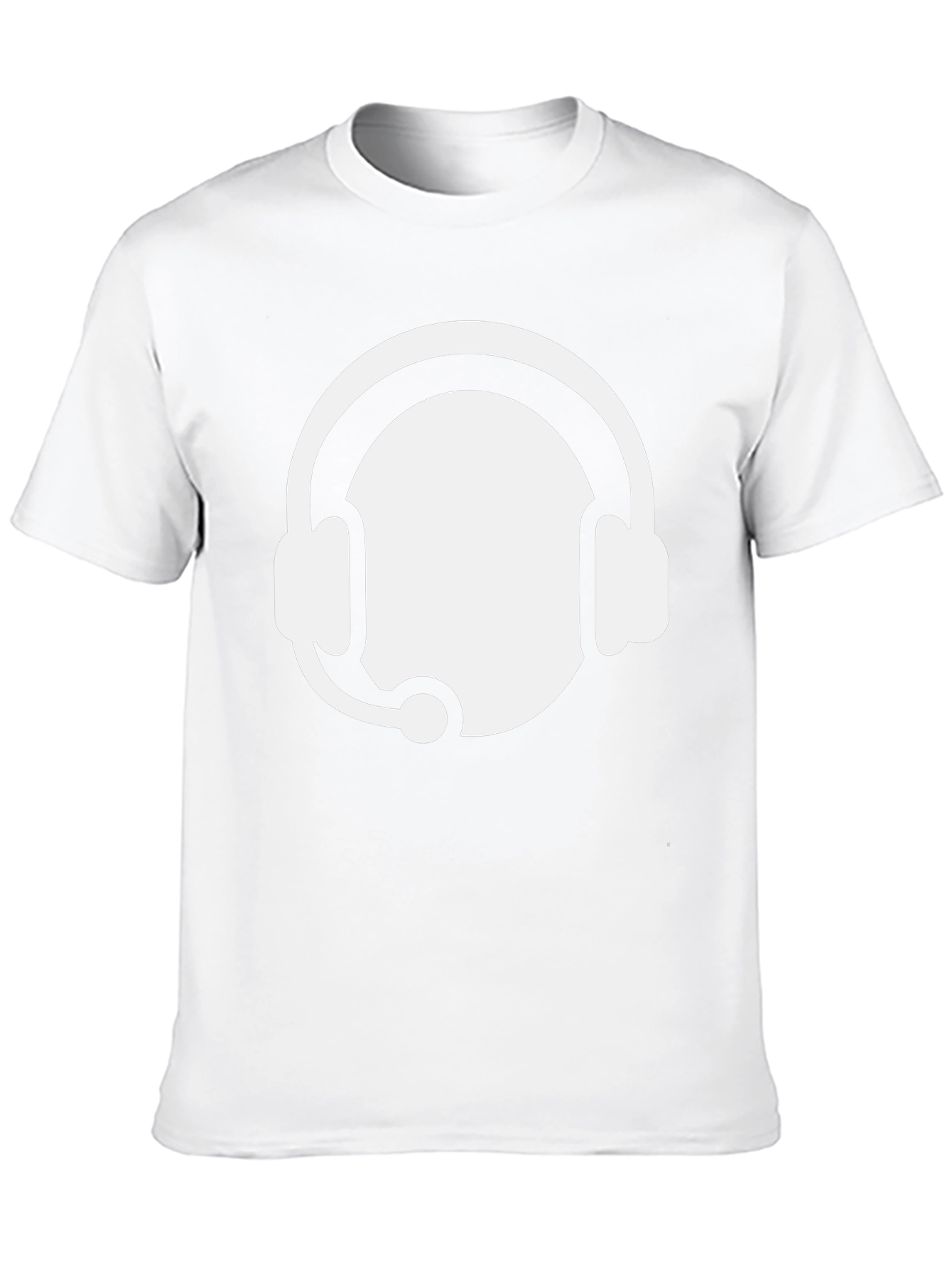 Gamer Headset Graphic Tee - Black Cotton Blend