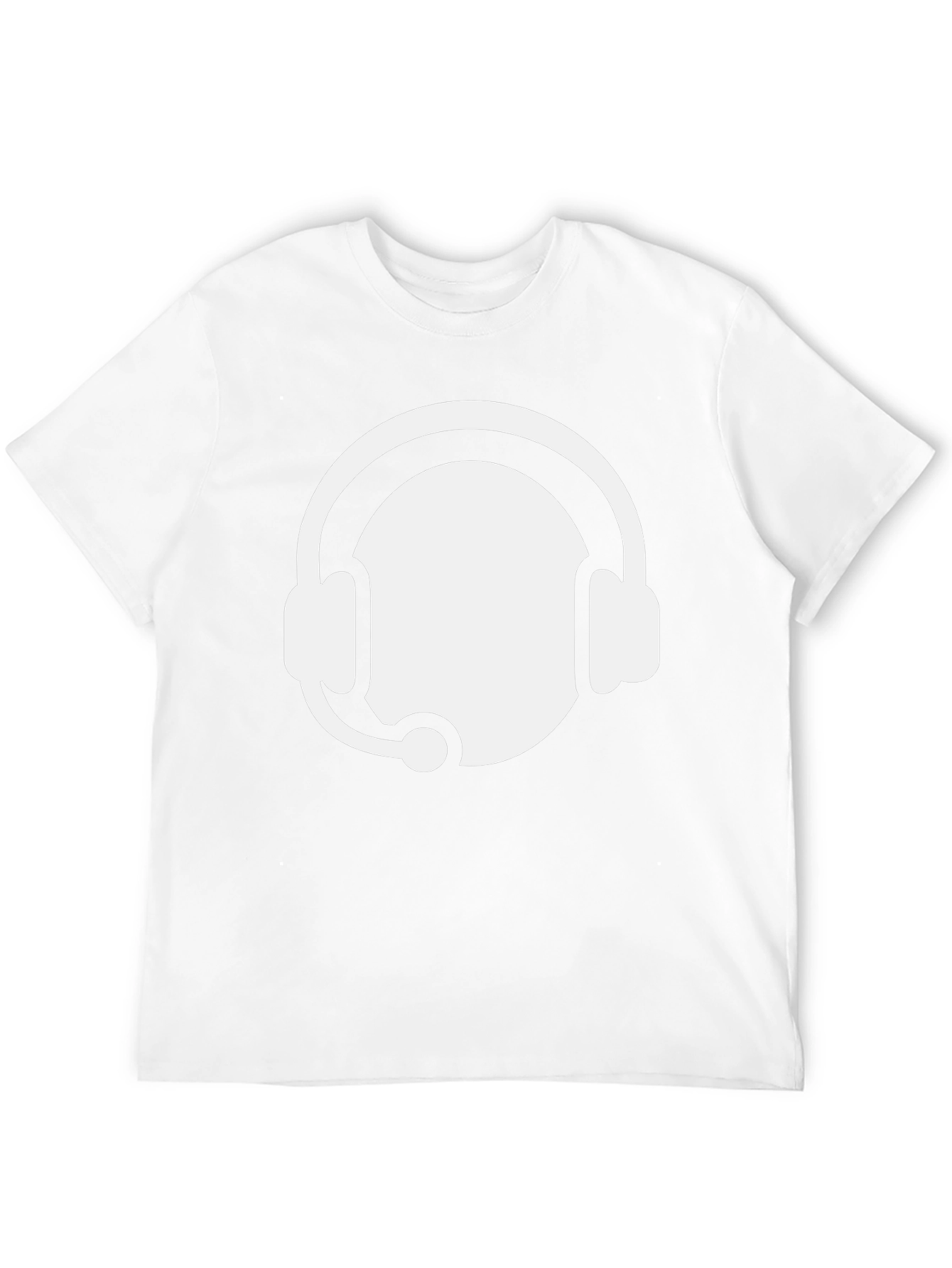 Gamer Headset Graphic Tee - Black Cotton Blend