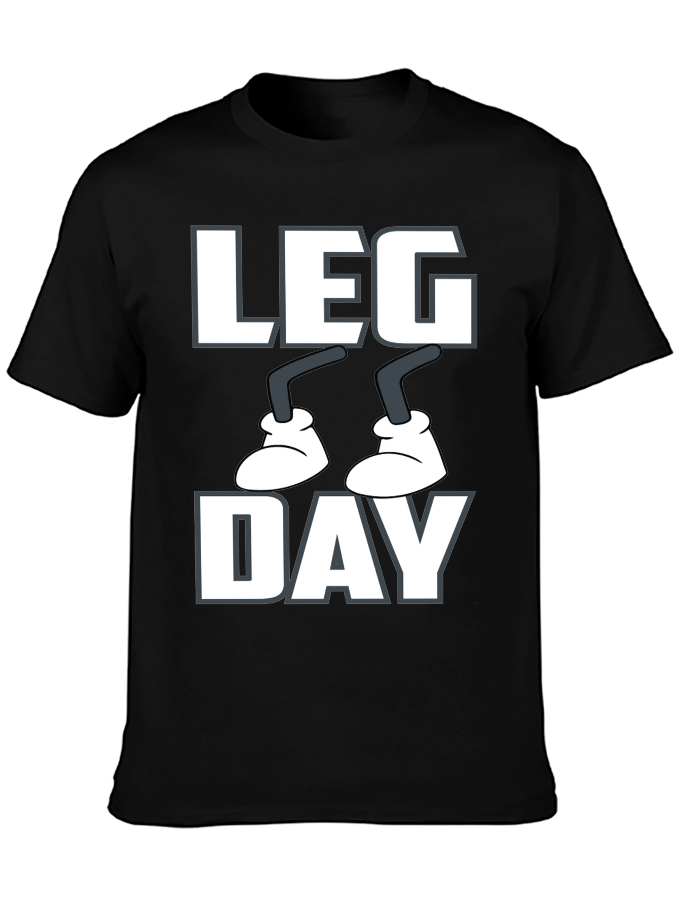 Leg Day Graphic T-Shirt Funny Workout Gym Tee