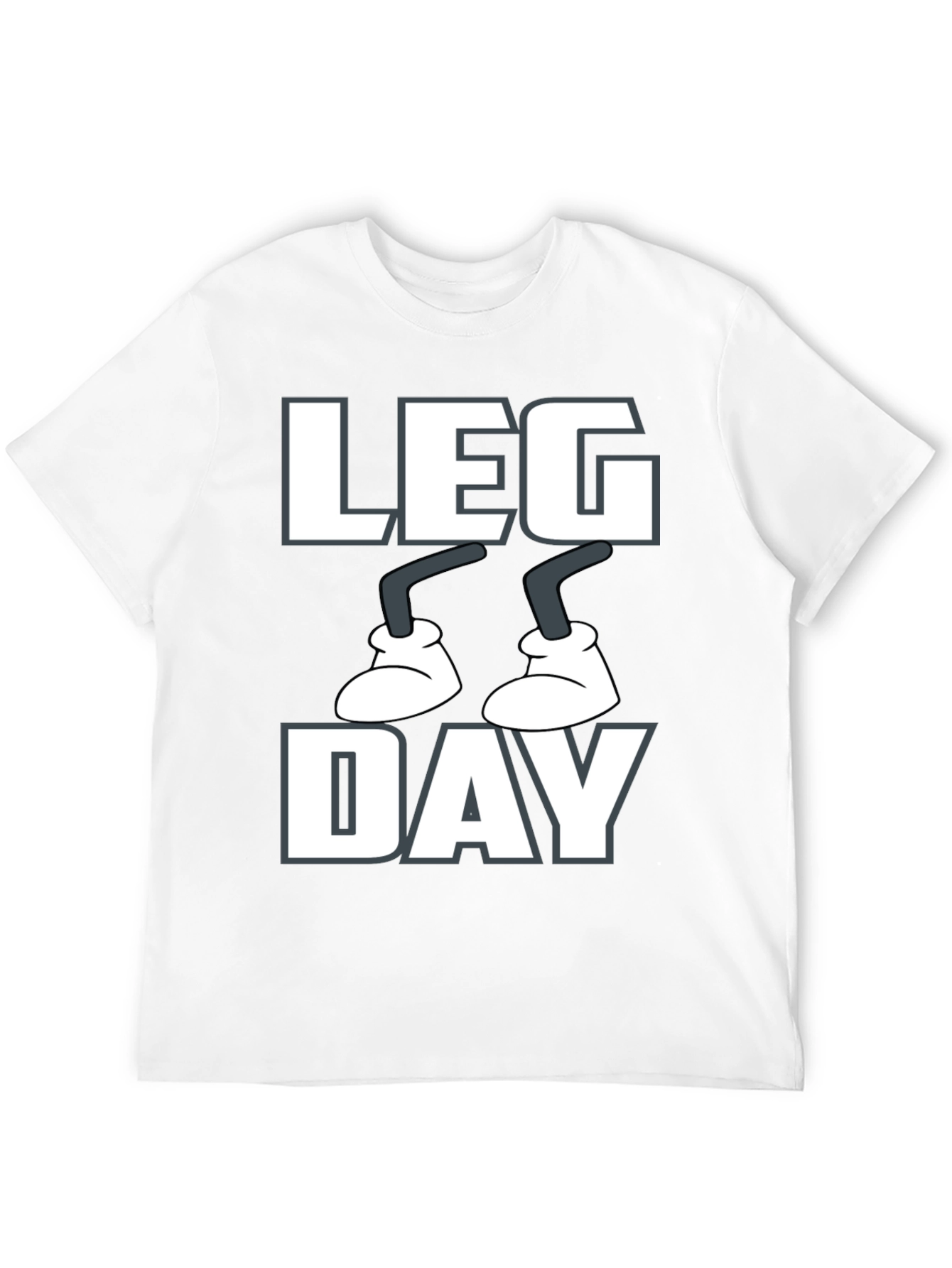 Leg Day Graphic T-Shirt Funny Workout Gym Tee