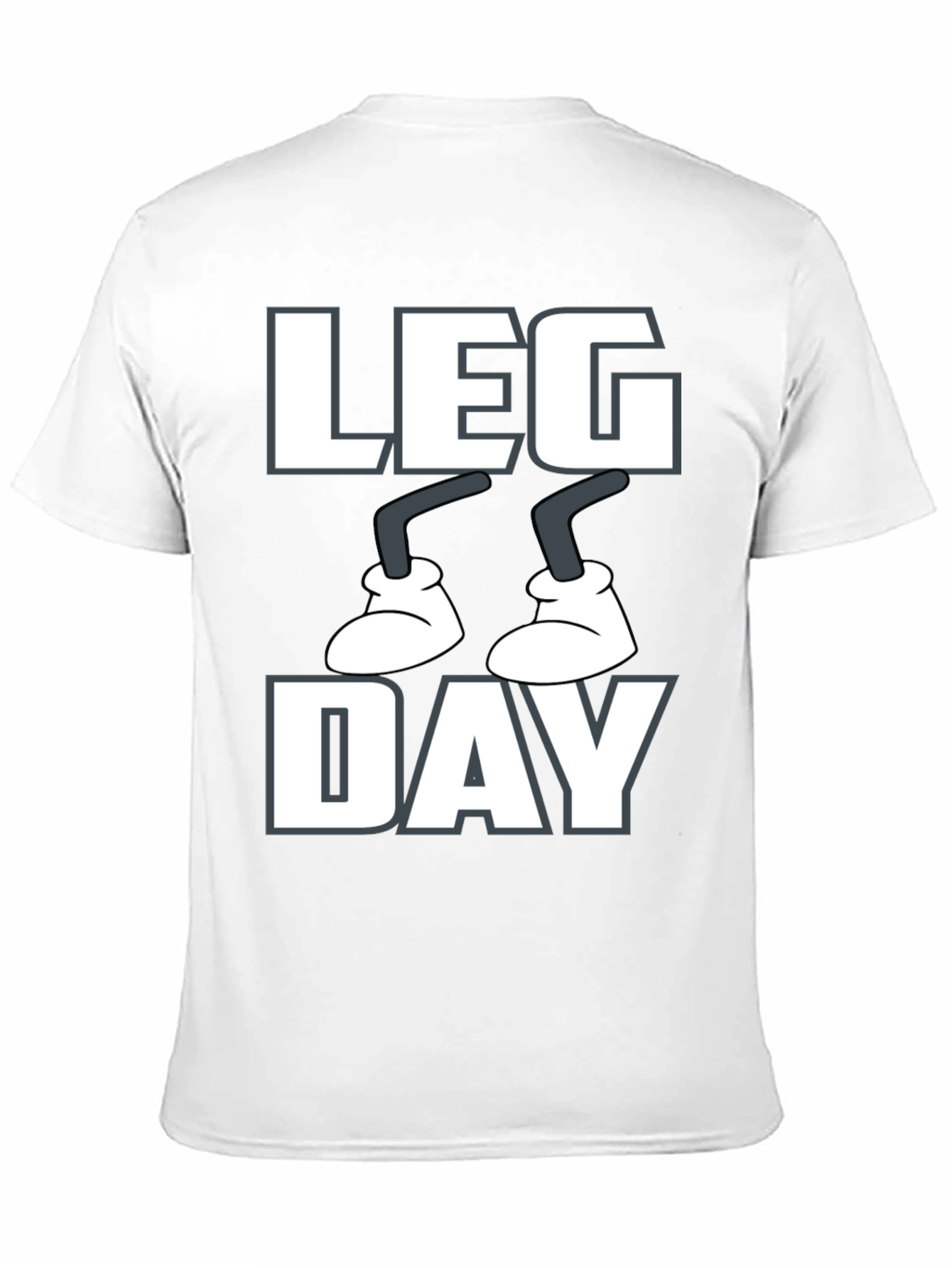 Leg Day Graphic T-Shirt Funny Workout Gym Tee