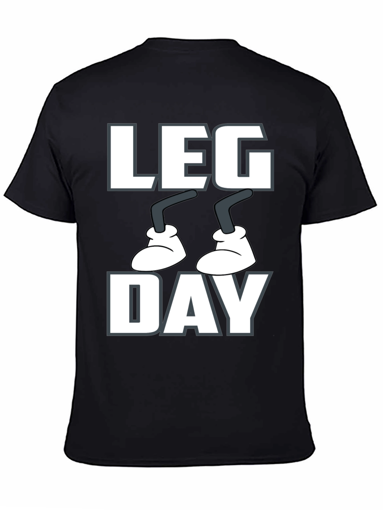 Leg Day Graphic T-Shirt Funny Workout Gym Tee