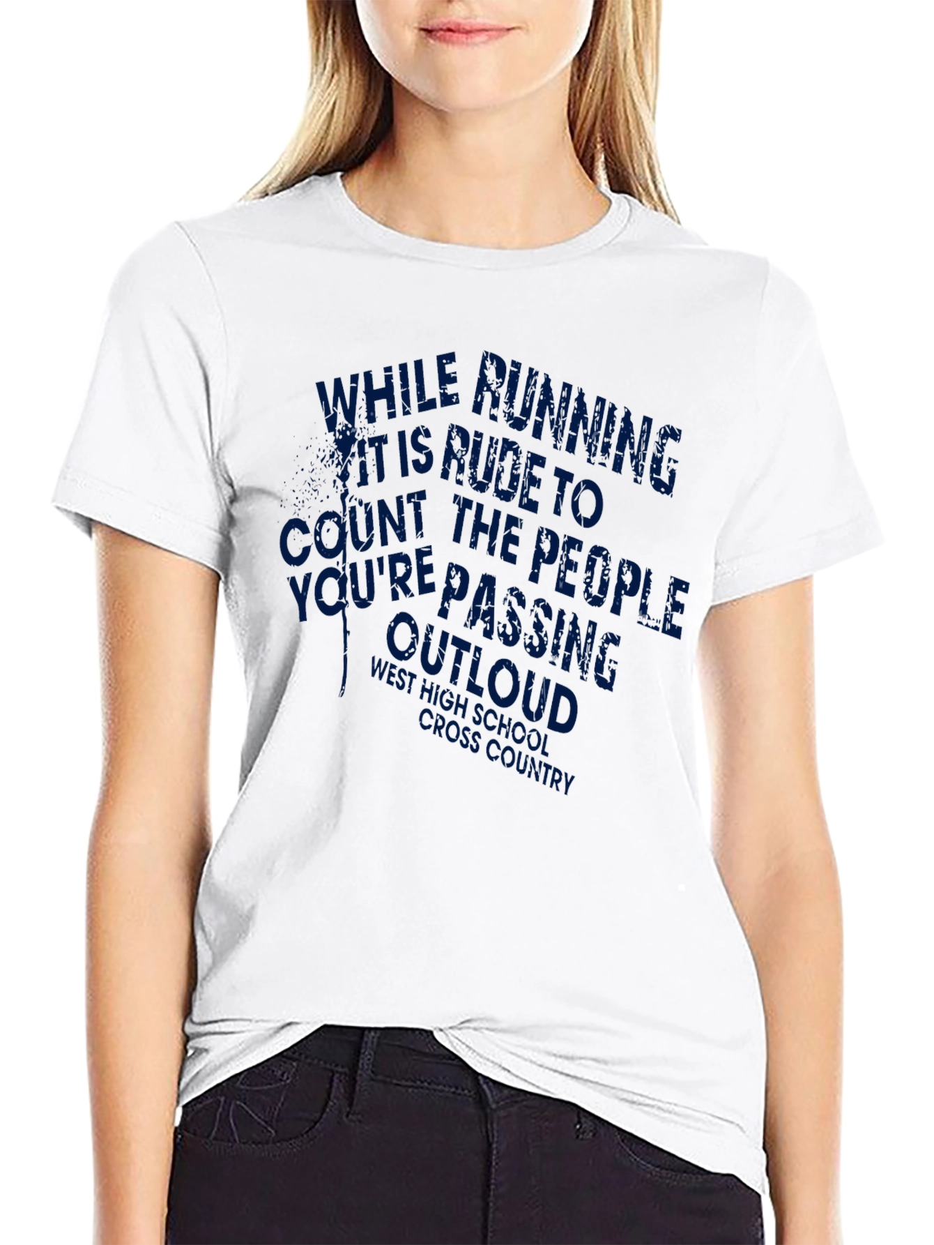 Running Joke Graphic Tee - Rude To Count Outloud