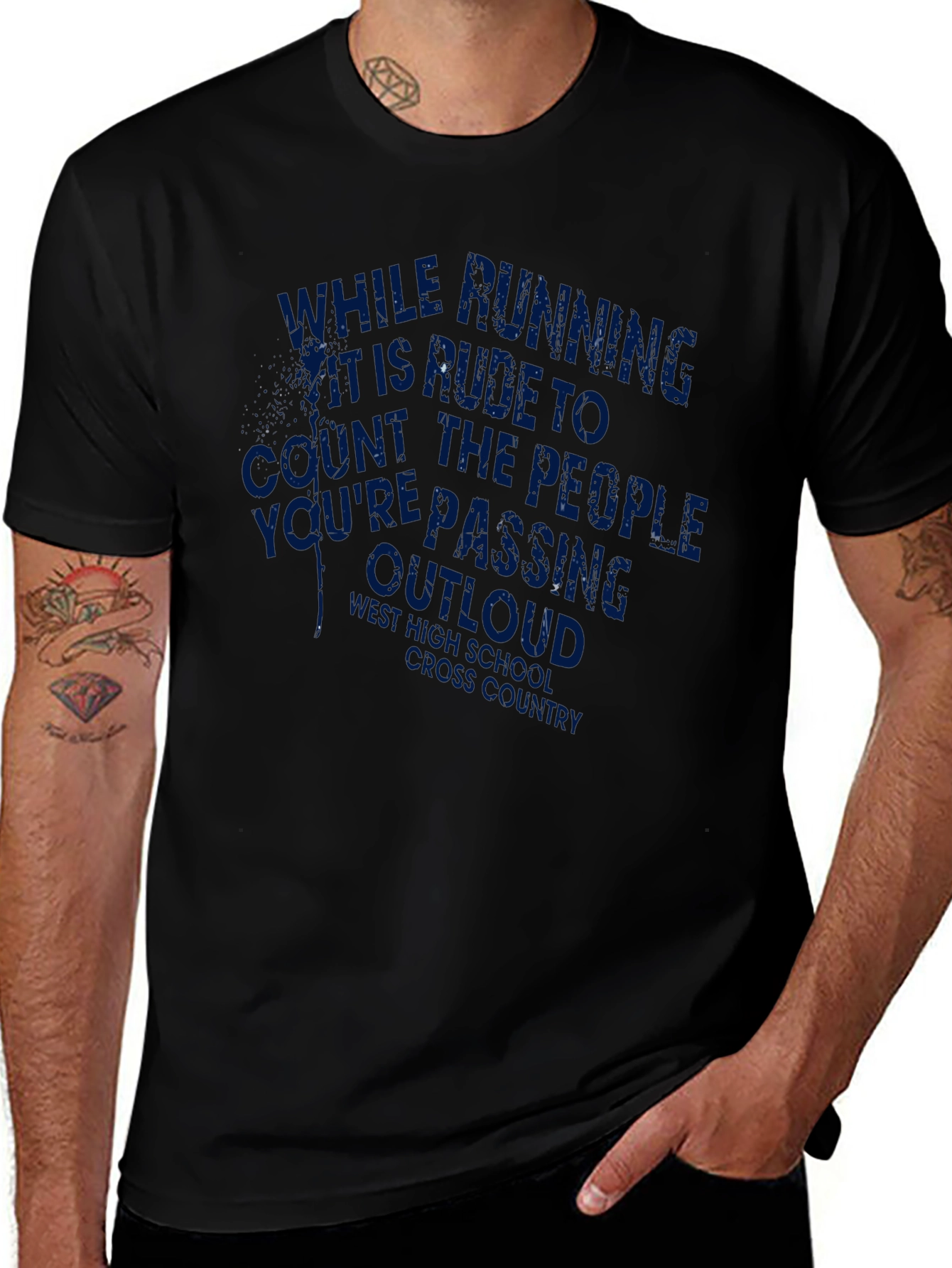 Running Joke Graphic Tee - Rude To Count Outloud