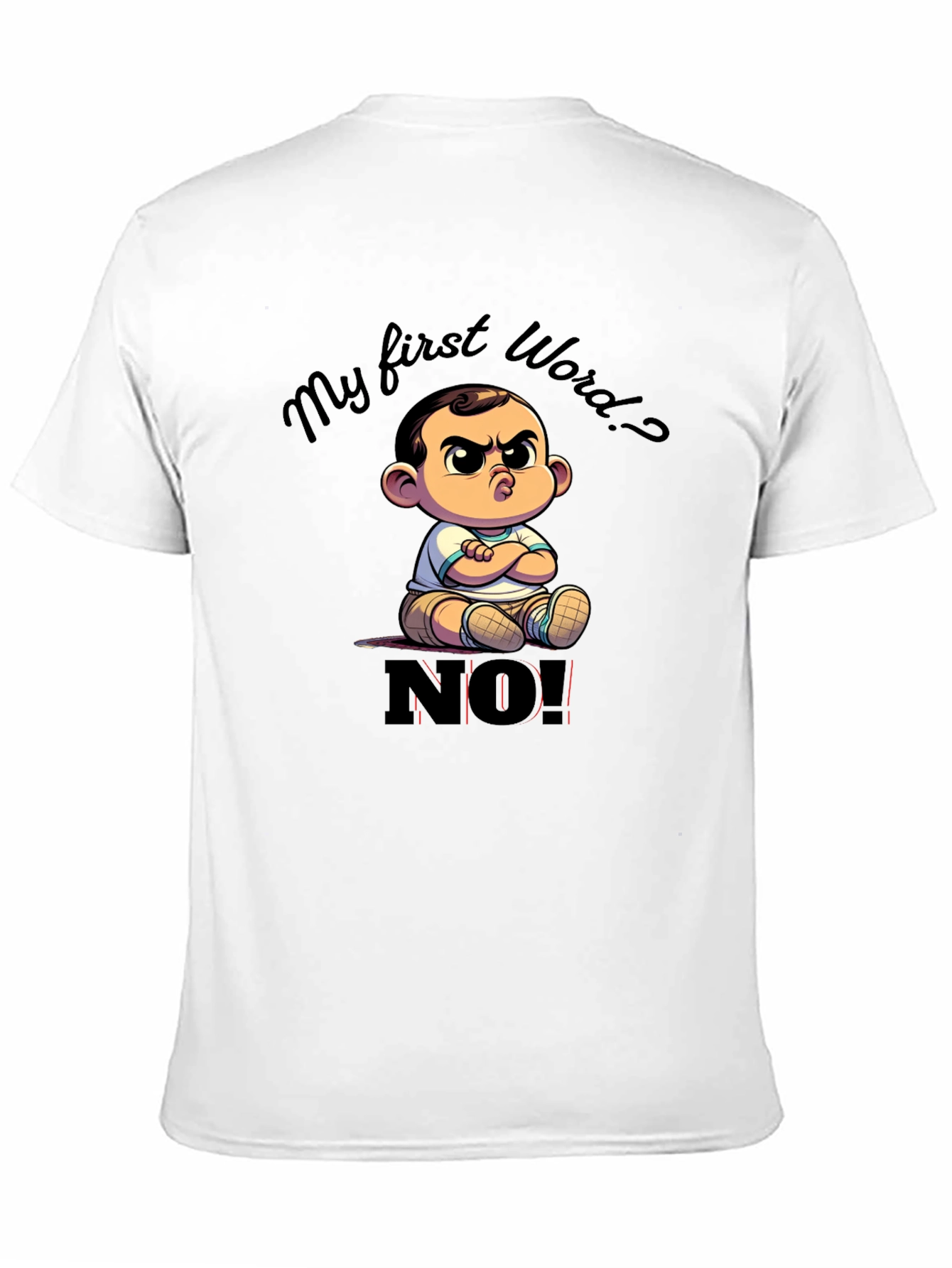 Funny My First Word? NO! Baby Graphic T-Shirt