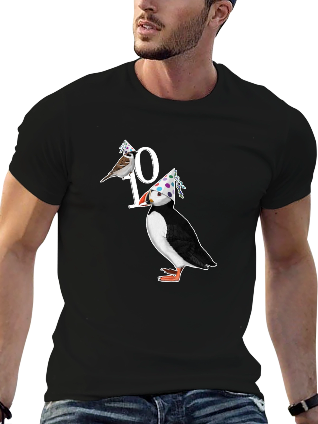 Birds 10th Birthday Graphic T-Shirt