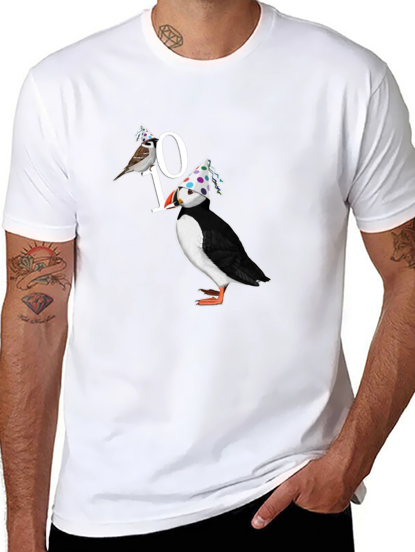Birds 10th Birthday Graphic T-Shirt