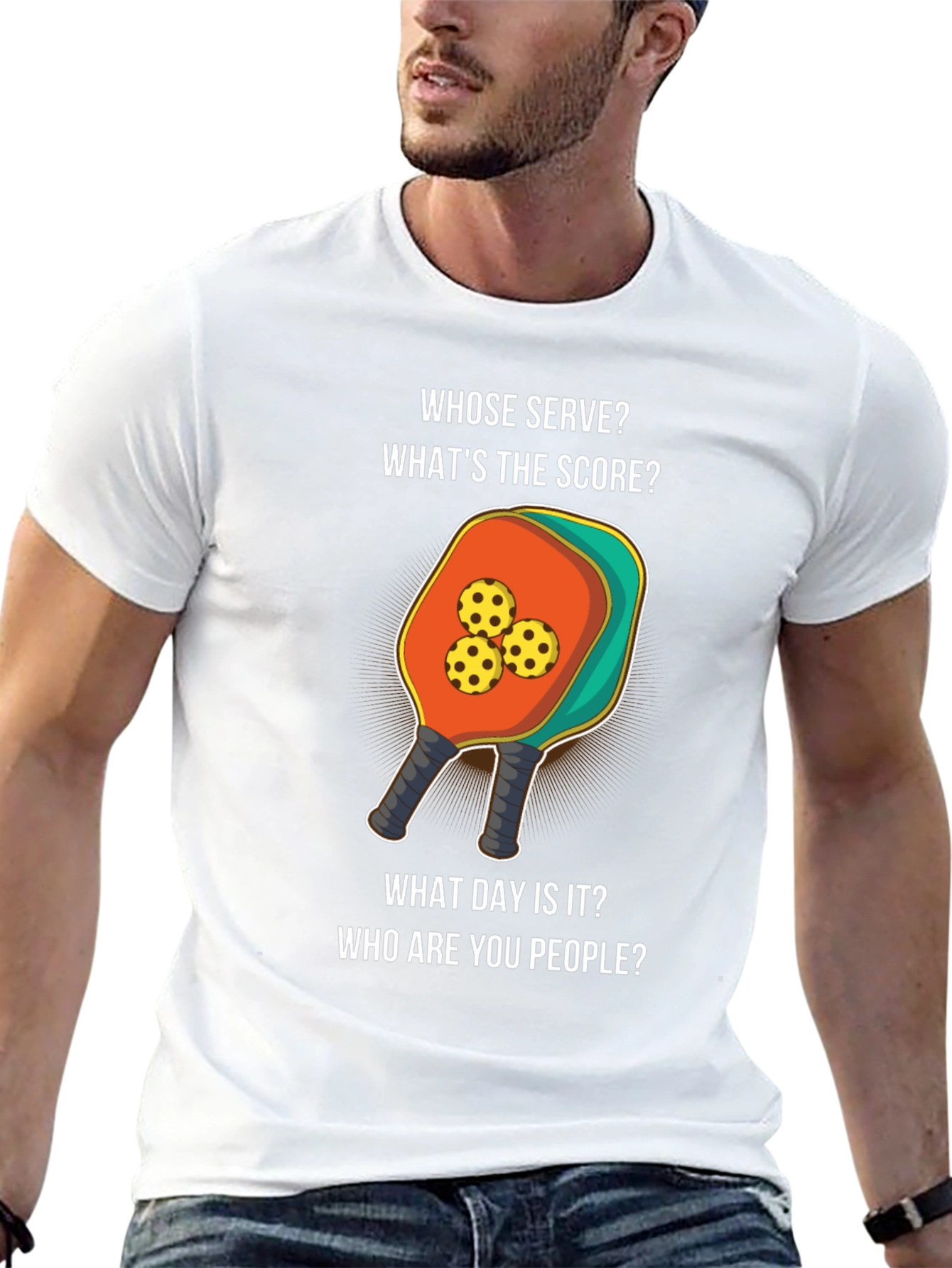 Pickleball T-Shirt: Whose Serve? Funny Sport Tee