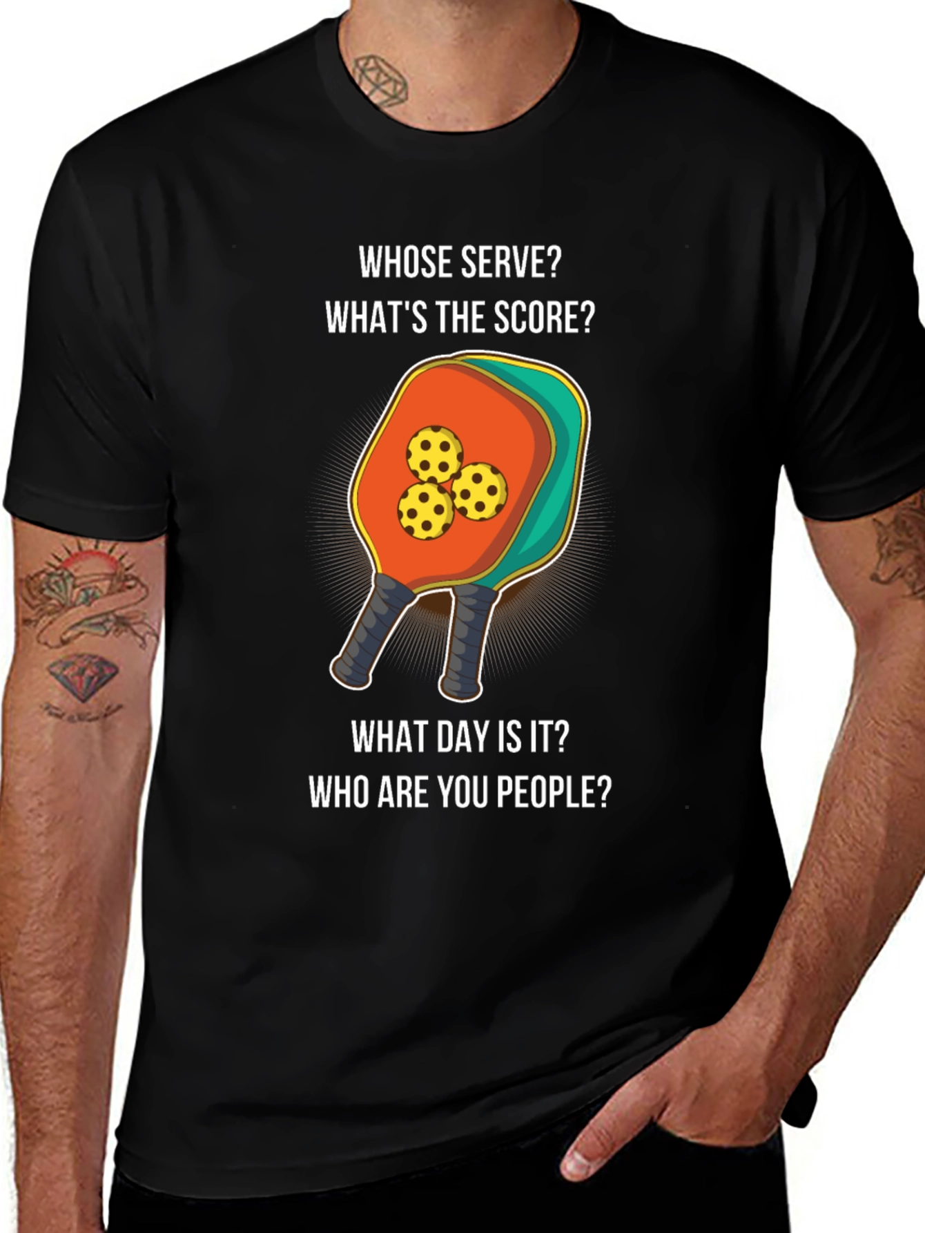 Pickleball T-Shirt: Whose Serve? Funny Sport Tee