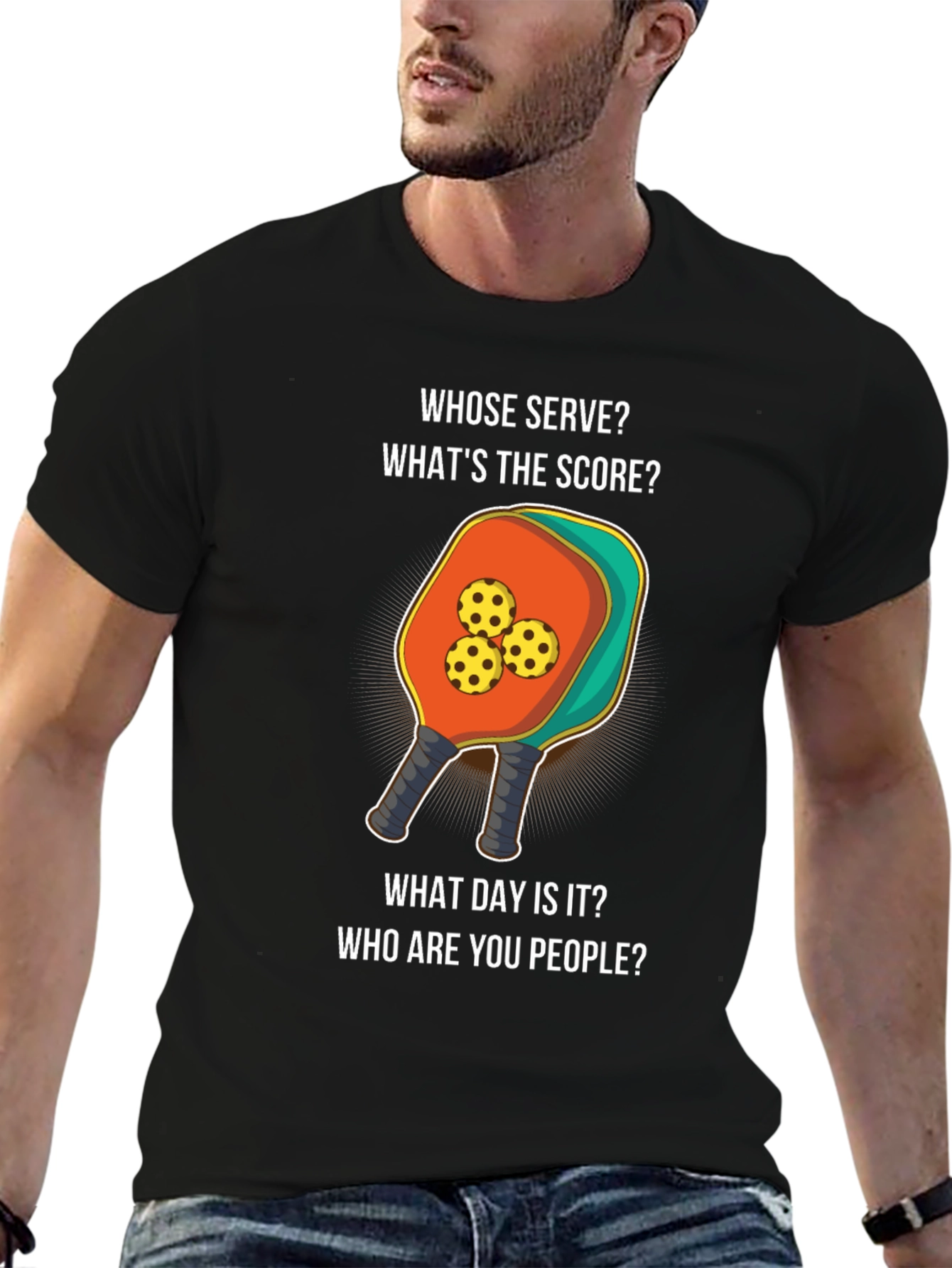 Pickleball T-Shirt: Whose Serve? Funny Sport Tee