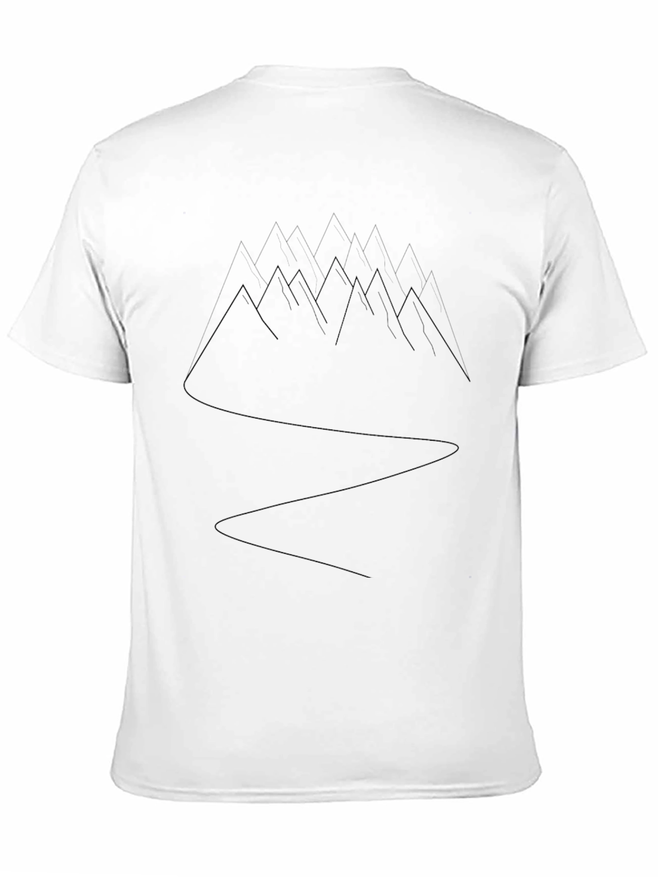 Mens Black Mountain Path Graphic Tee