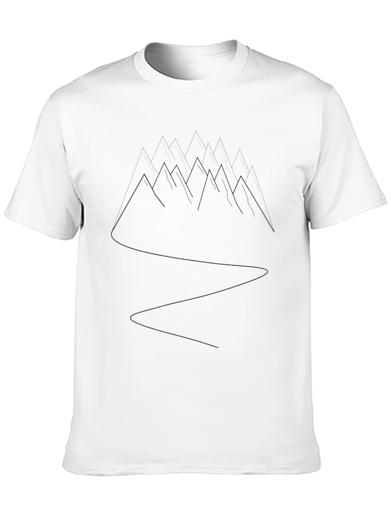 Mens Black Mountain Path Graphic Tee