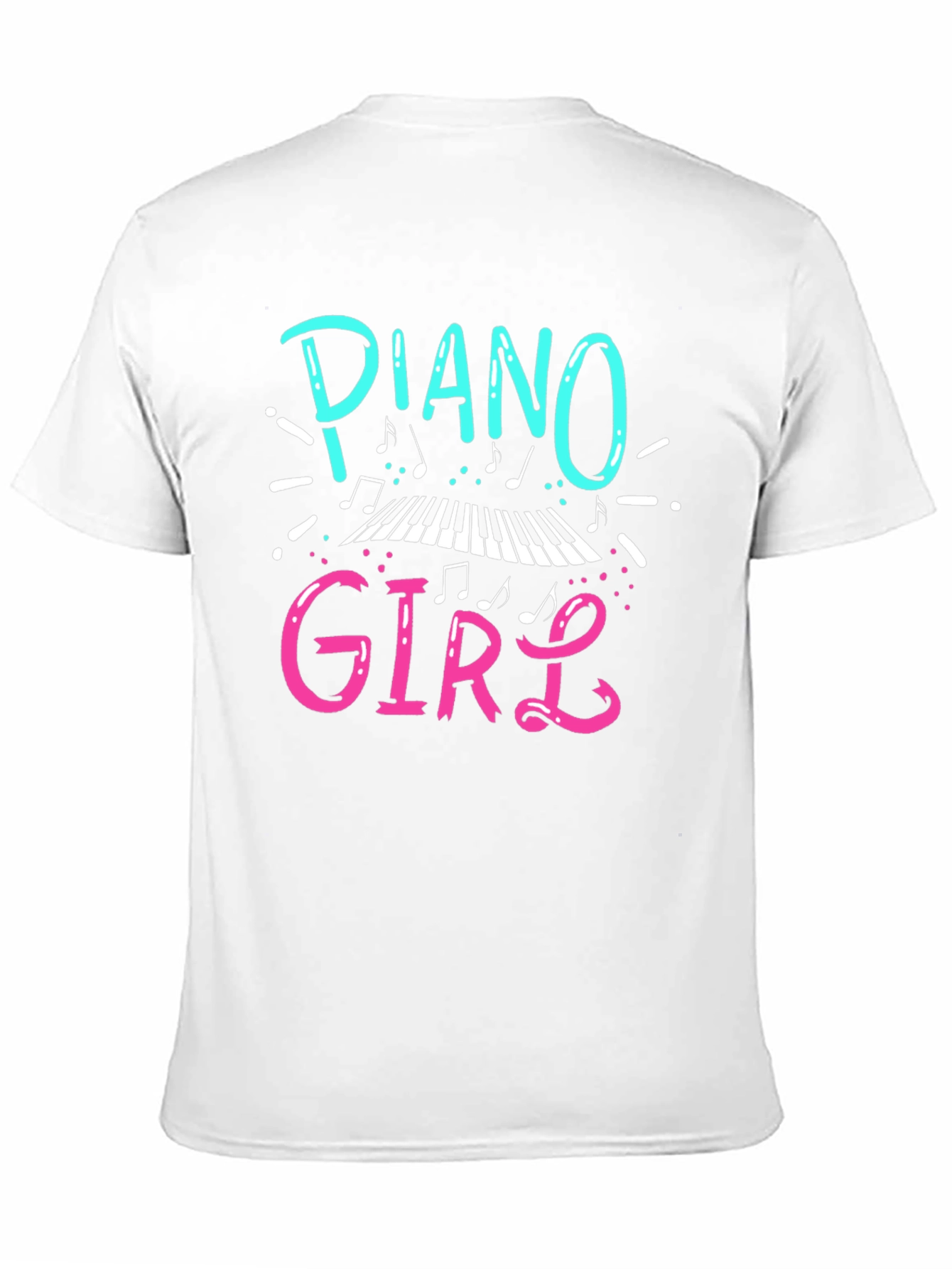 Piano Girl Graphic T-Shirt - Music Lover Tee