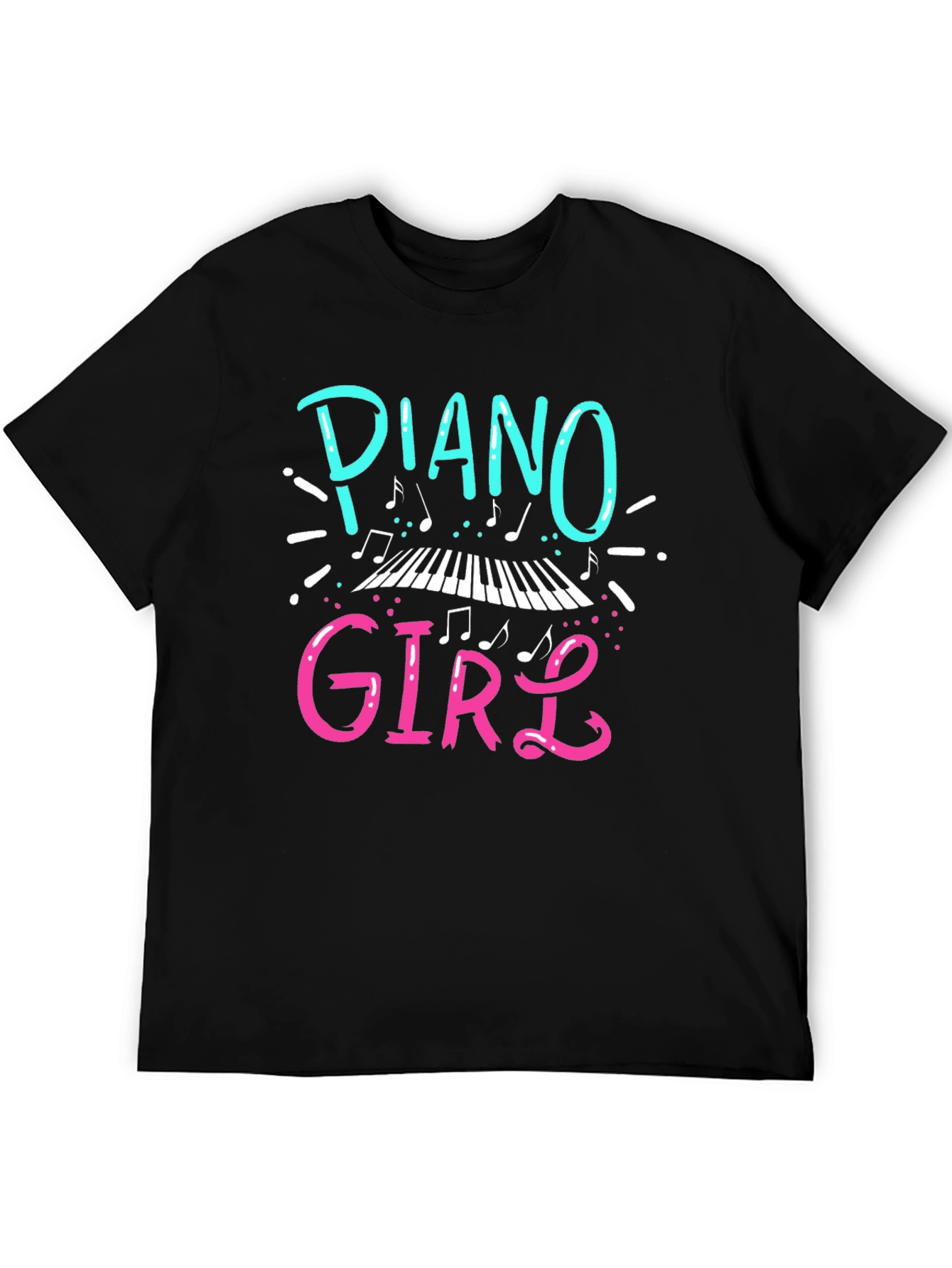 Piano Girl Graphic T-Shirt - Music Lover Tee