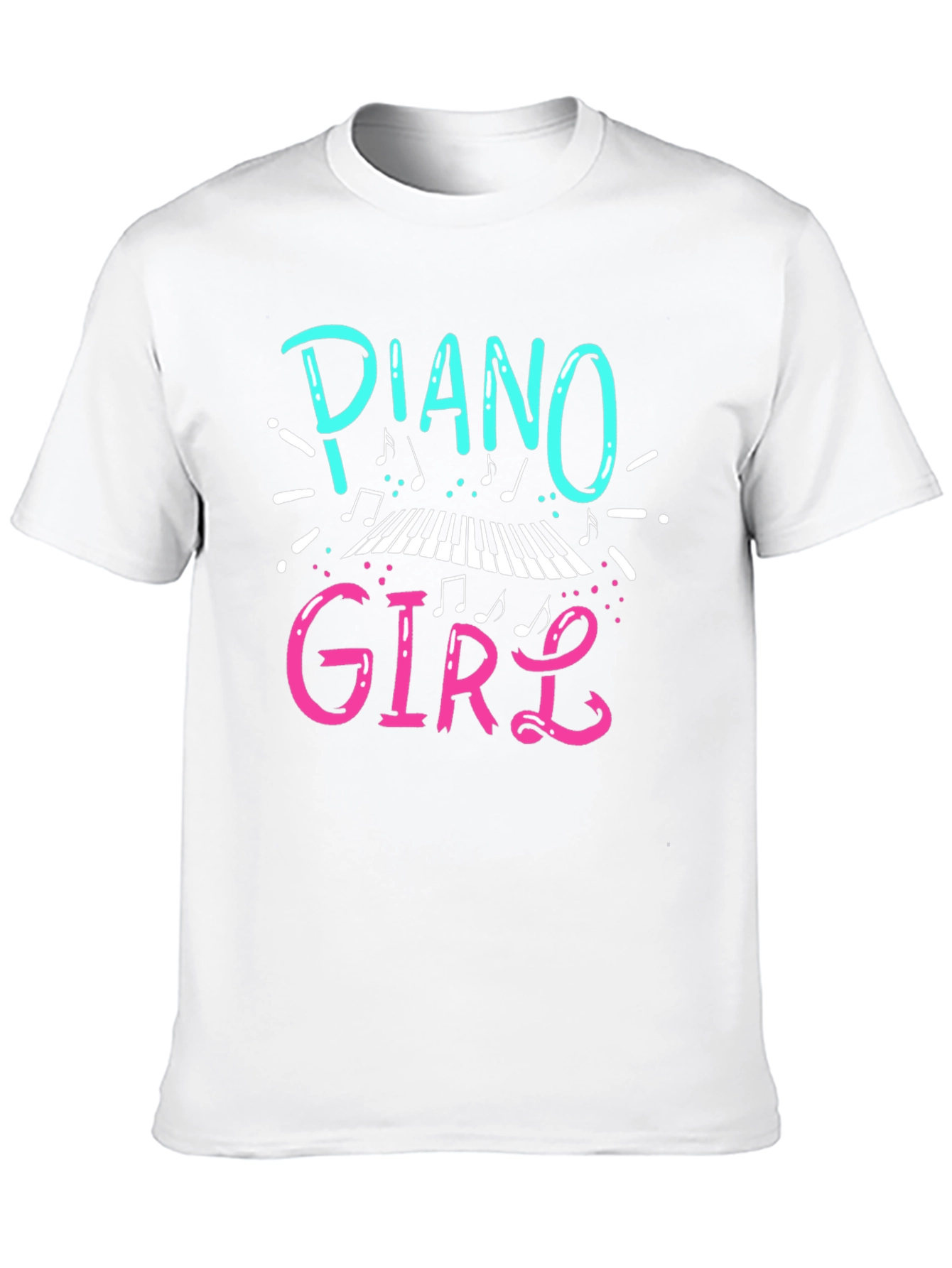 Piano Girl Graphic T-Shirt - Music Lover Tee