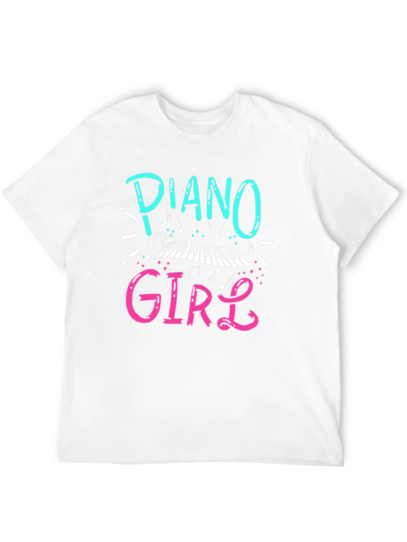 Piano Girl Graphic T-Shirt - Music Lover Tee