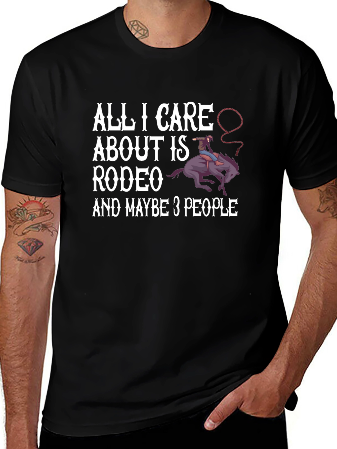 Rodeo & 3 People Graphic T-Shirt