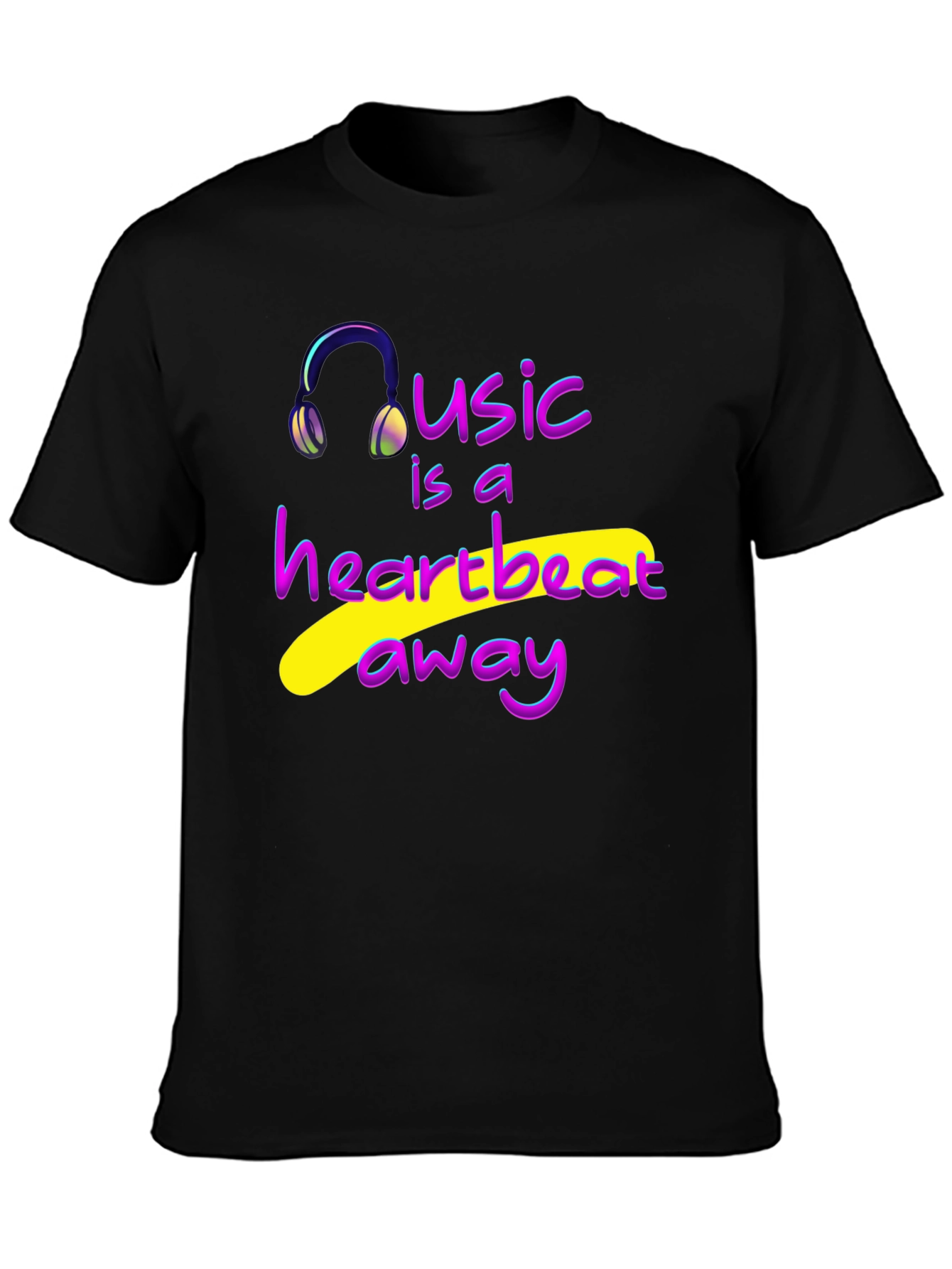 Music is a Heartbeat Away Graphic Tee