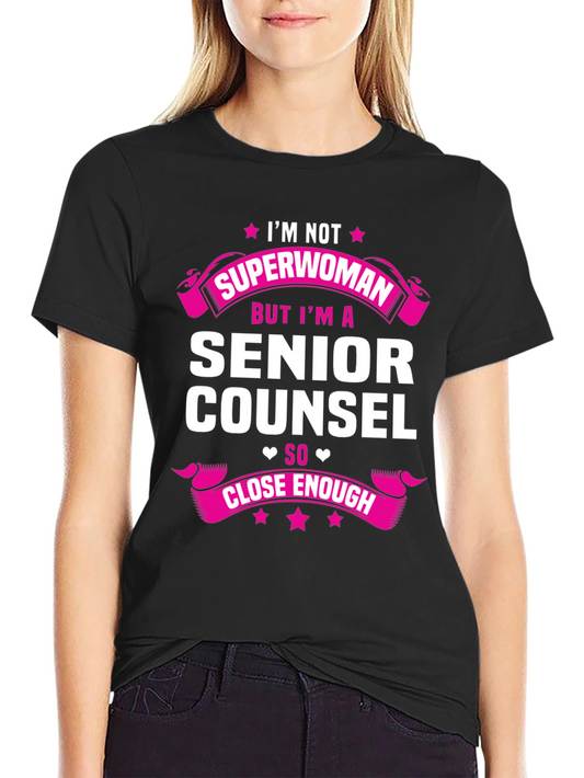 Senior Counsel Superwoman Graphic Tee - Black