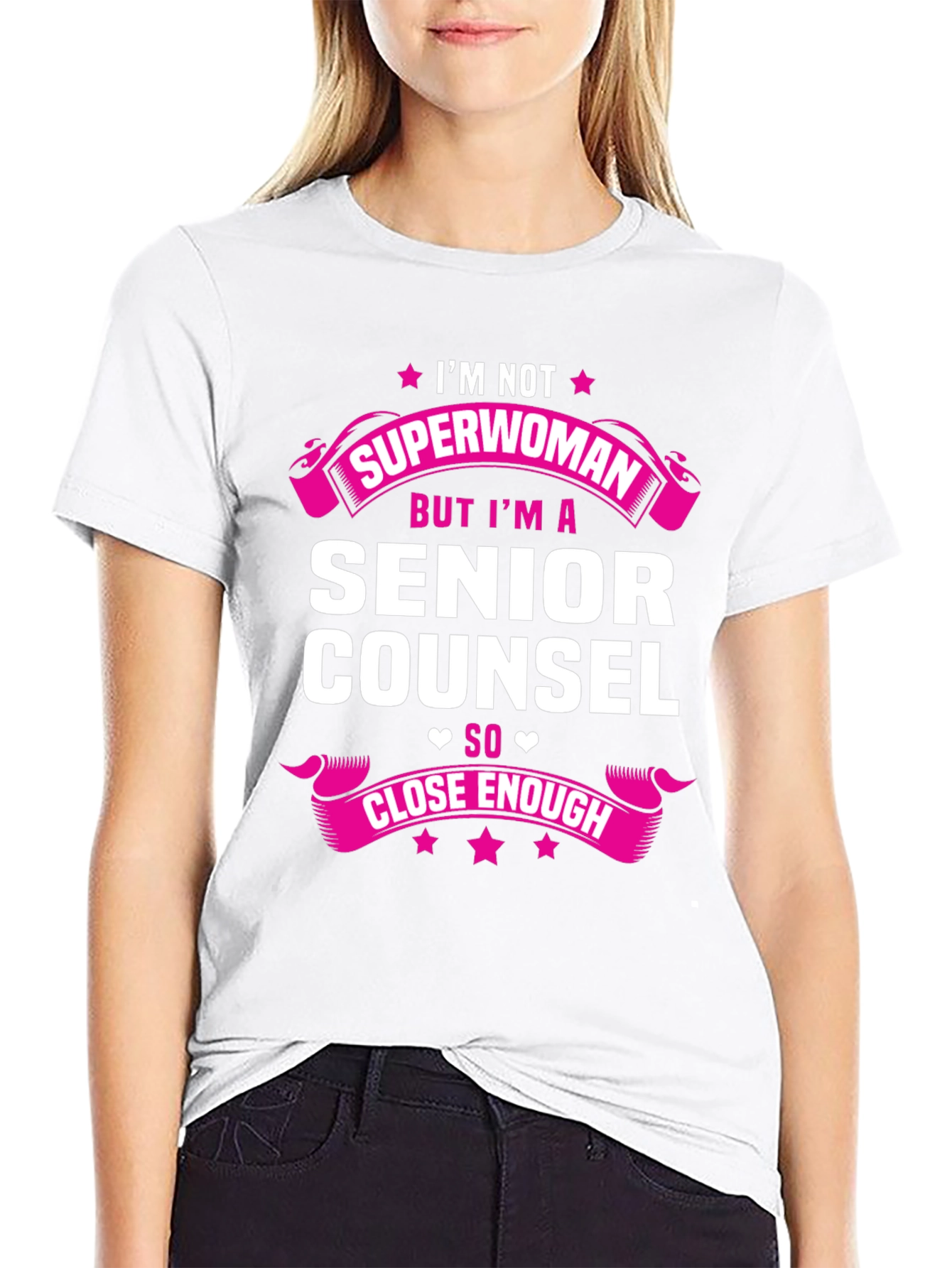 Senior Counsel Superwoman Graphic Tee - Black