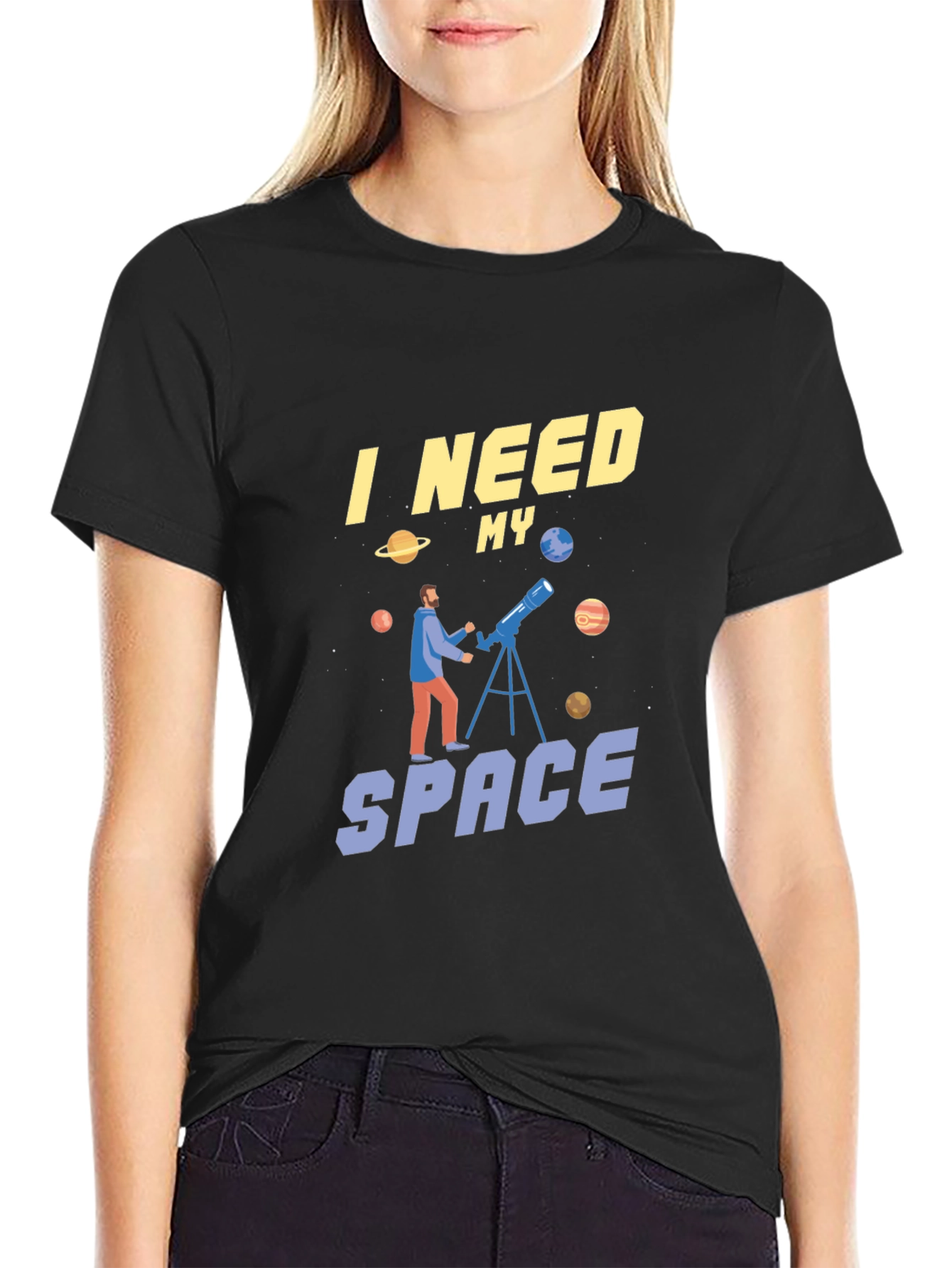 I Need My Space Graphic T-Shirt Astronomy Fan Tee
