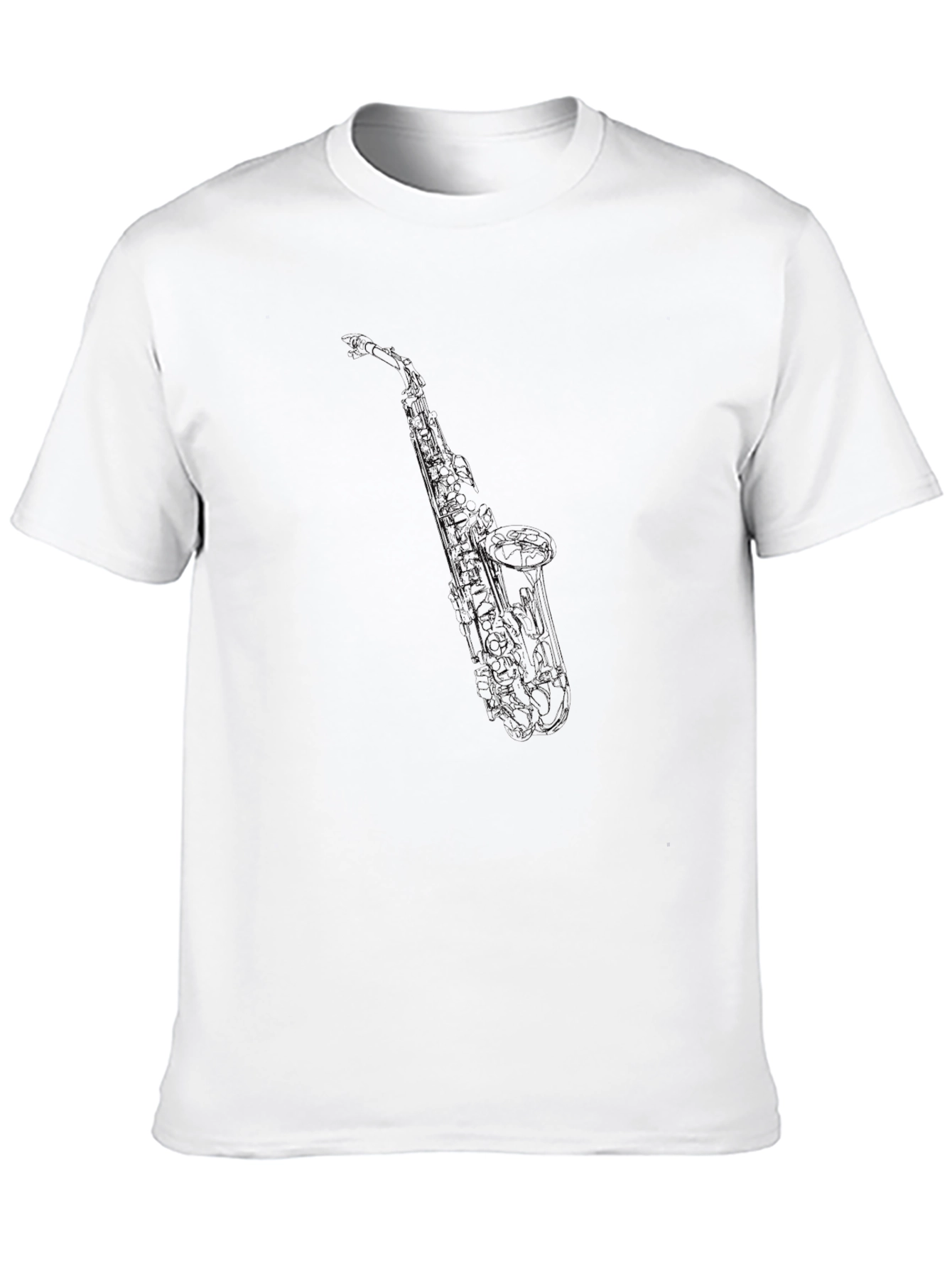 Black Saxophone Graphic Tee