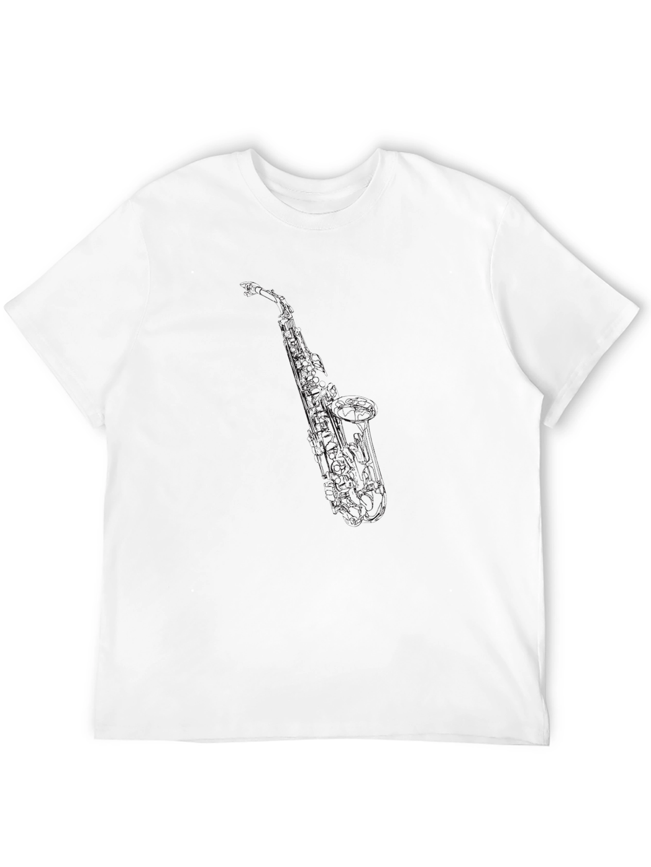 Black Saxophone Graphic Tee