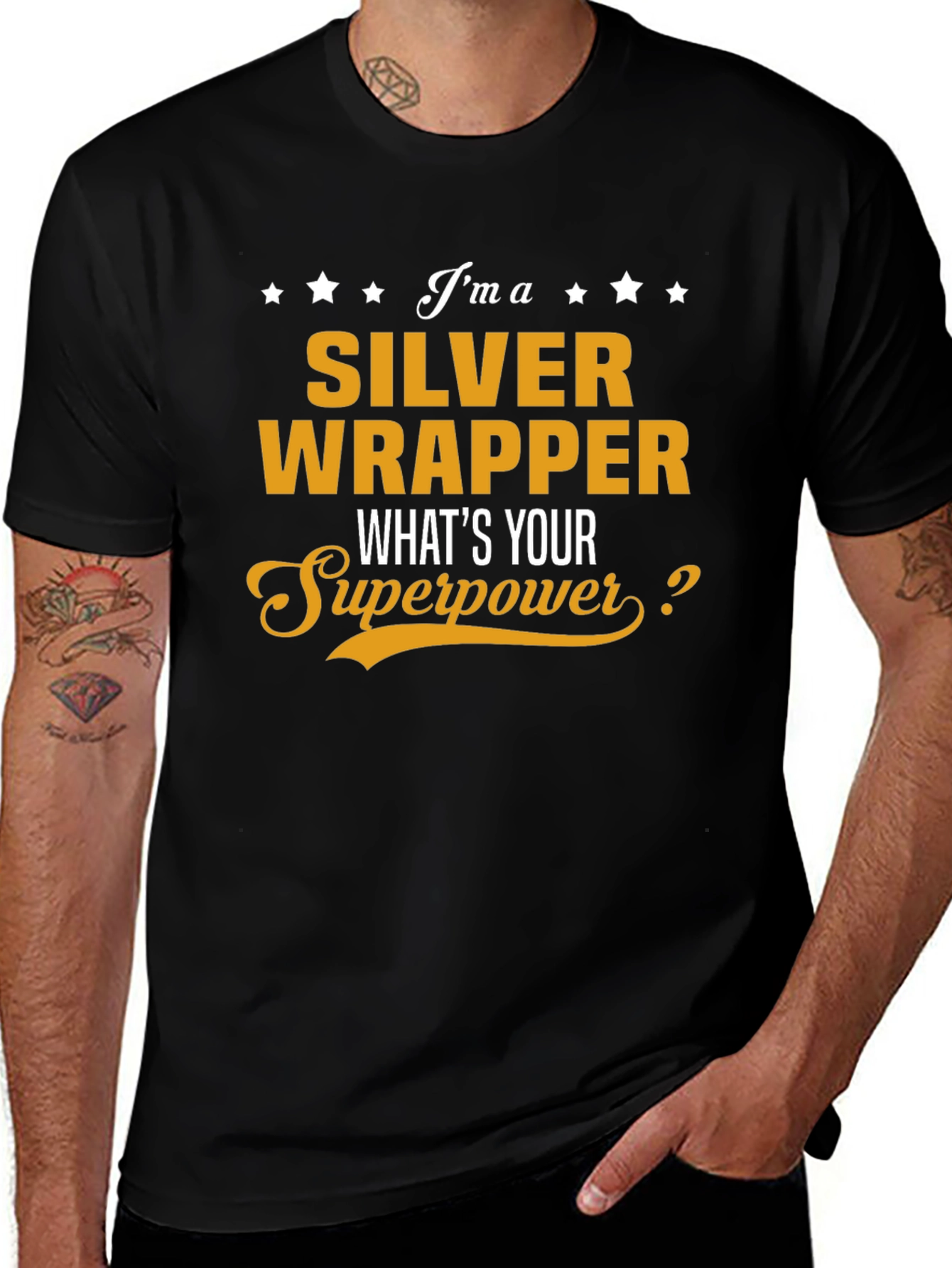 Silver Wrapper Superpower T-Shirt - Funny Profession Tee