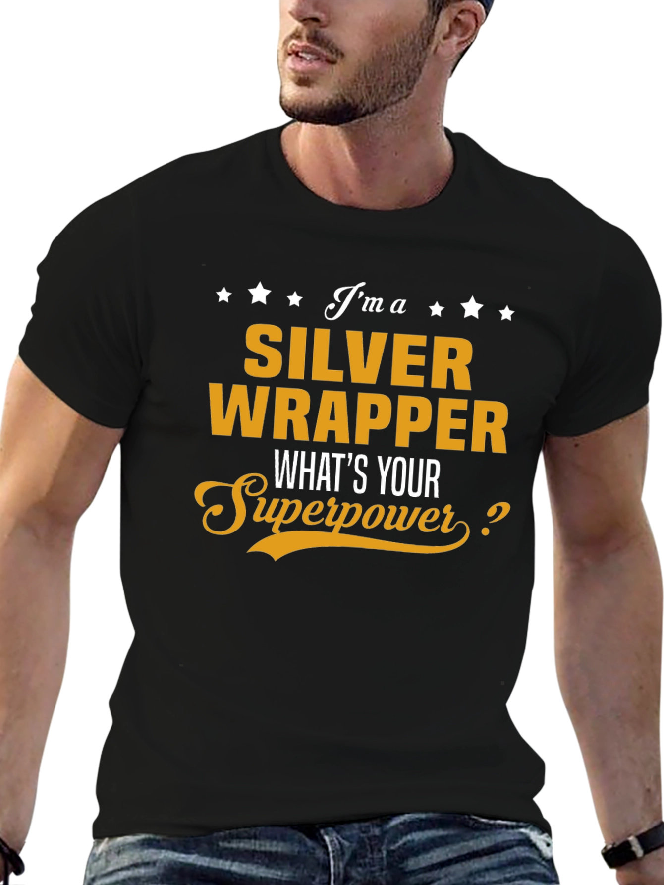 Silver Wrapper Superpower T-Shirt - Funny Profession Tee