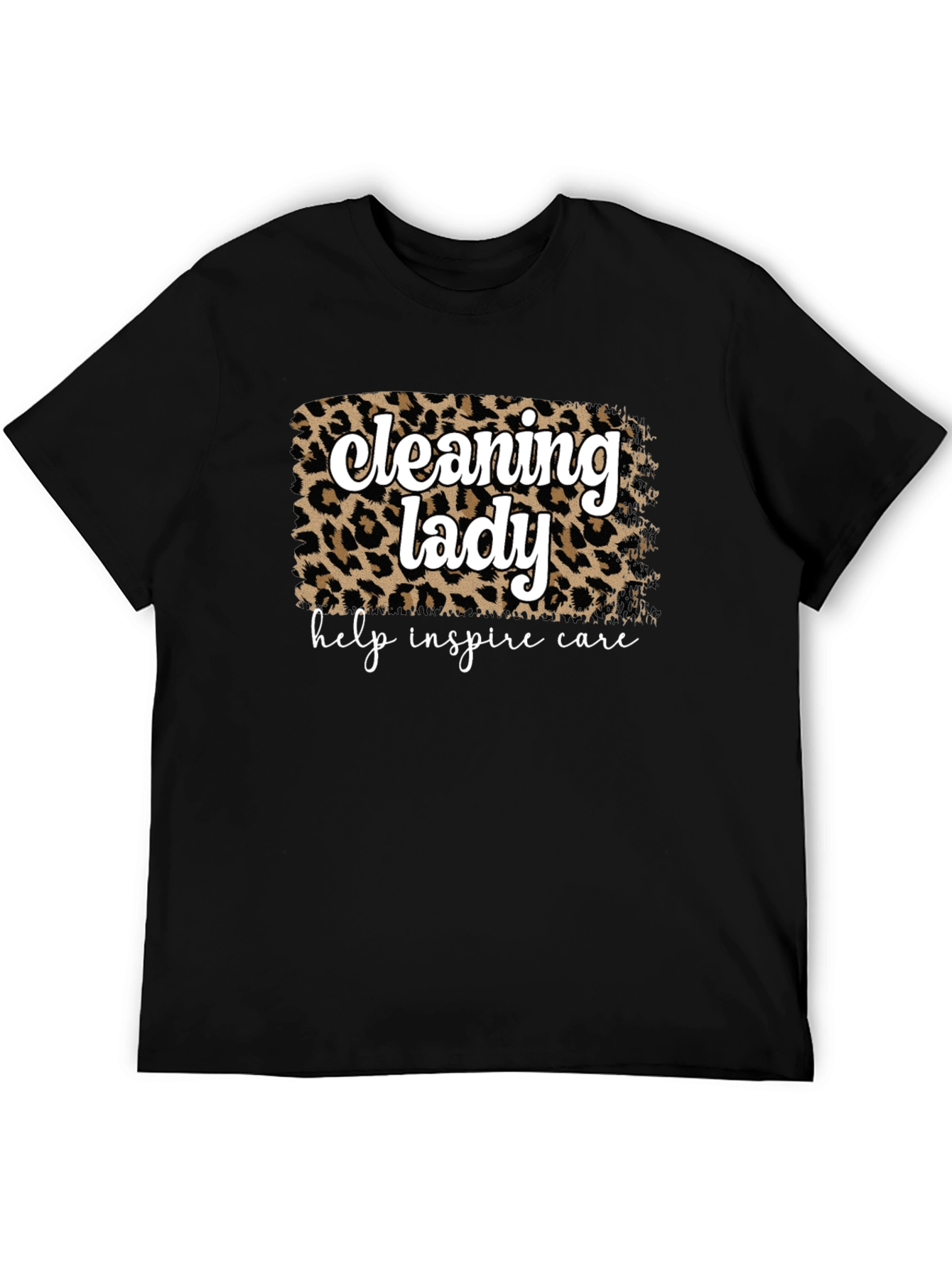 Cleaning Lady Leopard Print T-Shirt