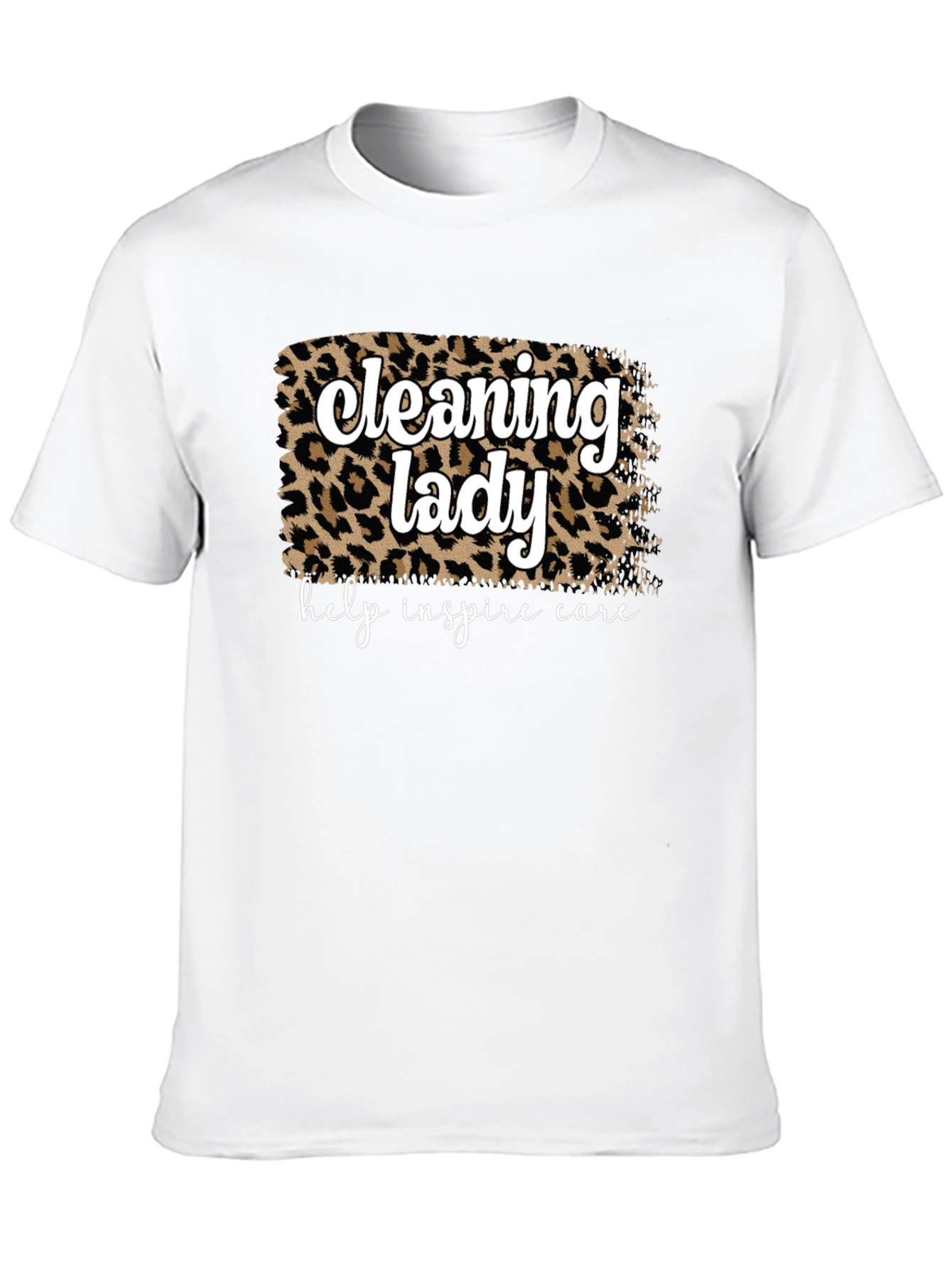 Cleaning Lady Leopard Print T-Shirt