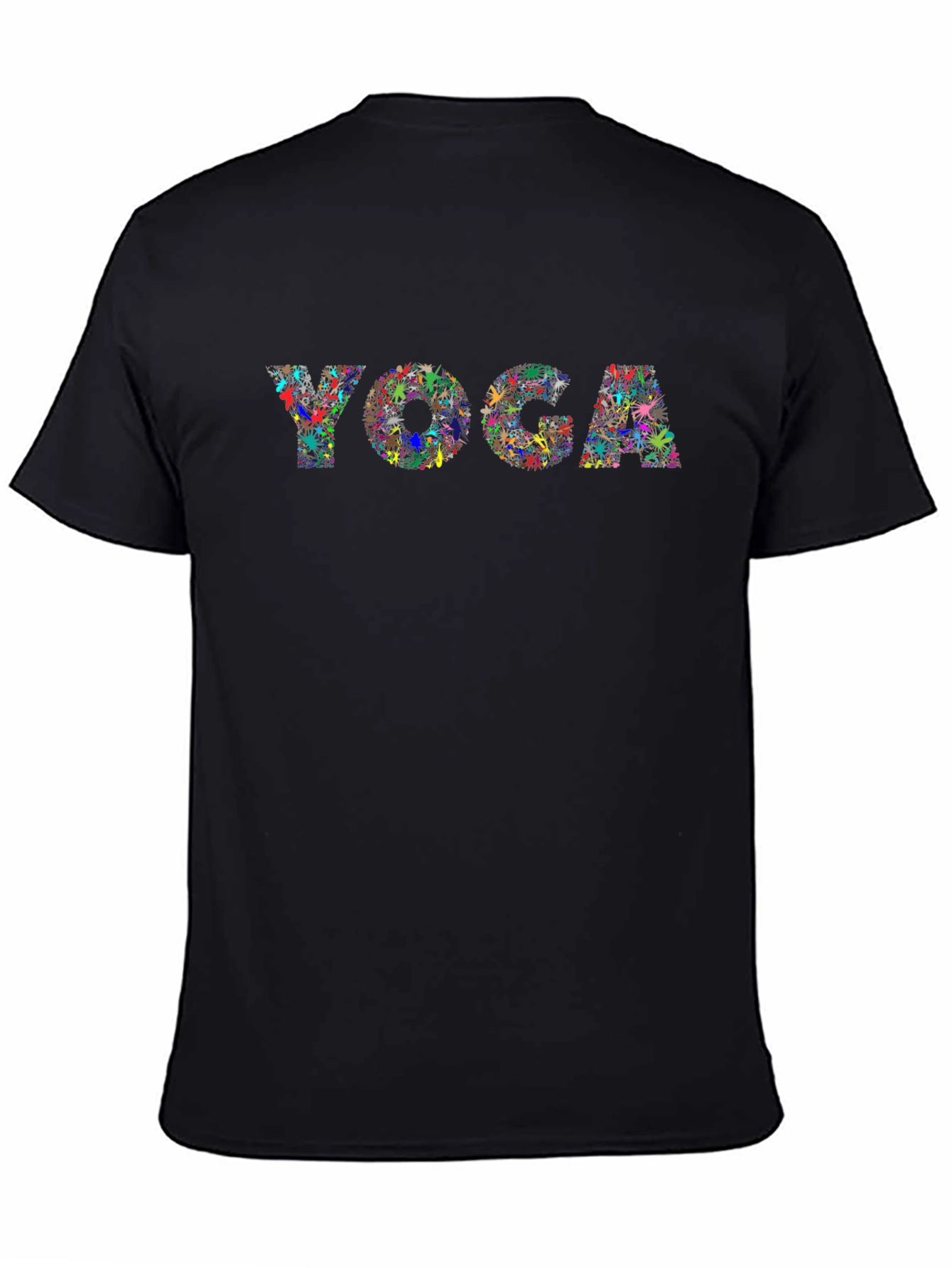 Yoga Graphic Tee - Black Cotton Comfort Fit