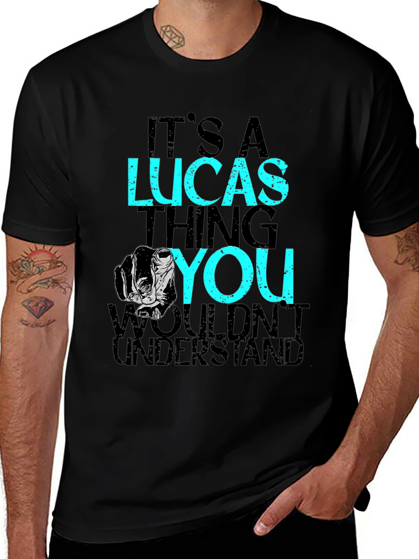 Its A Lucas Thing T-Shirt - Black