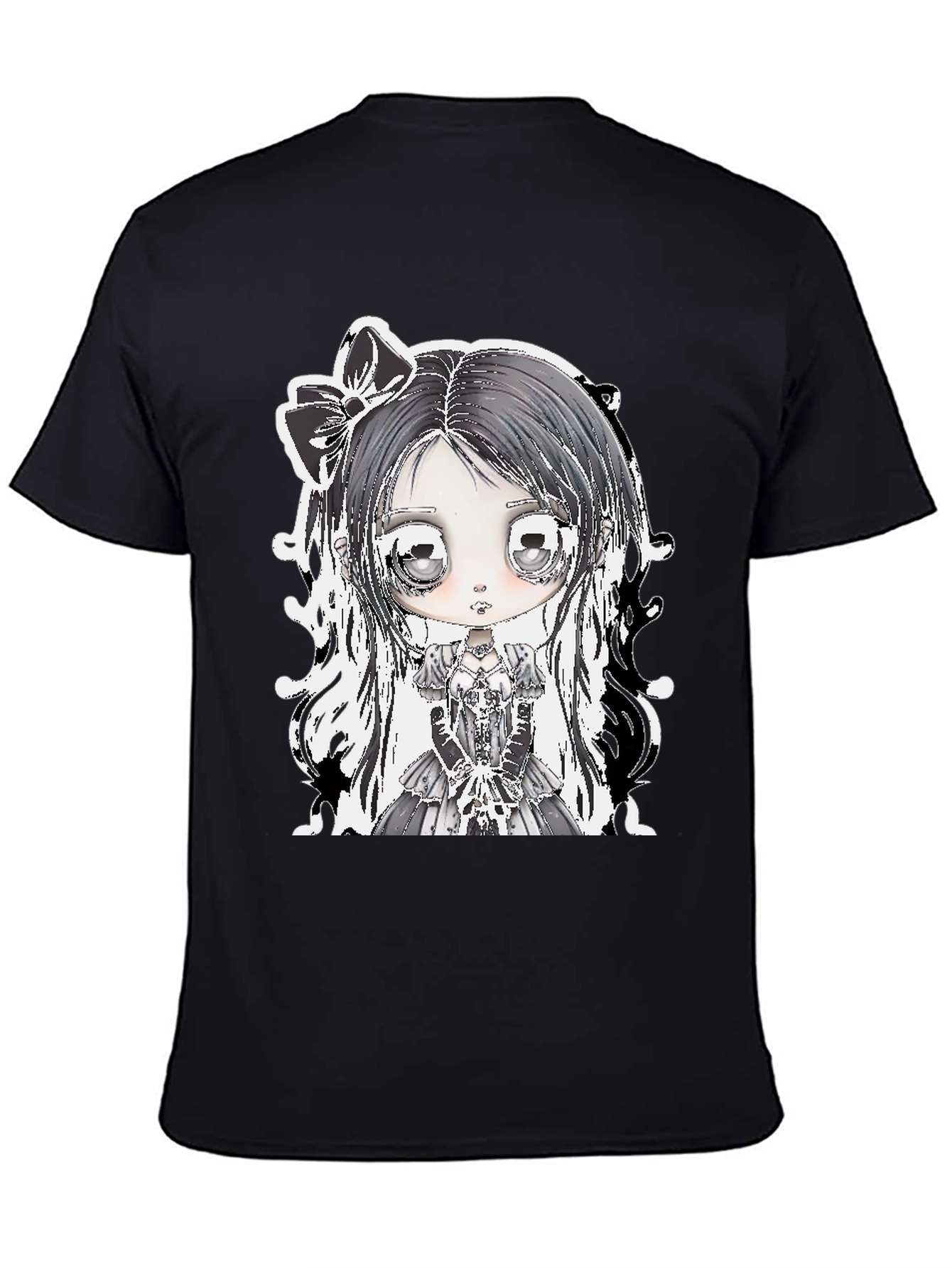 Gothic Lolita Girl Black T-Shirt
