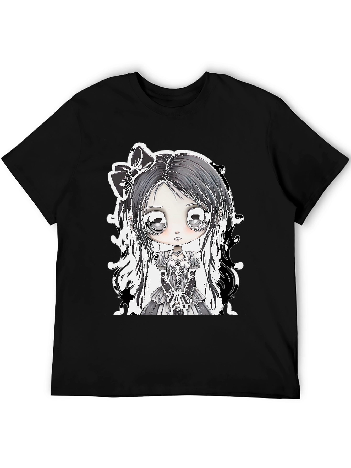 Gothic Lolita Girl Black T-Shirt