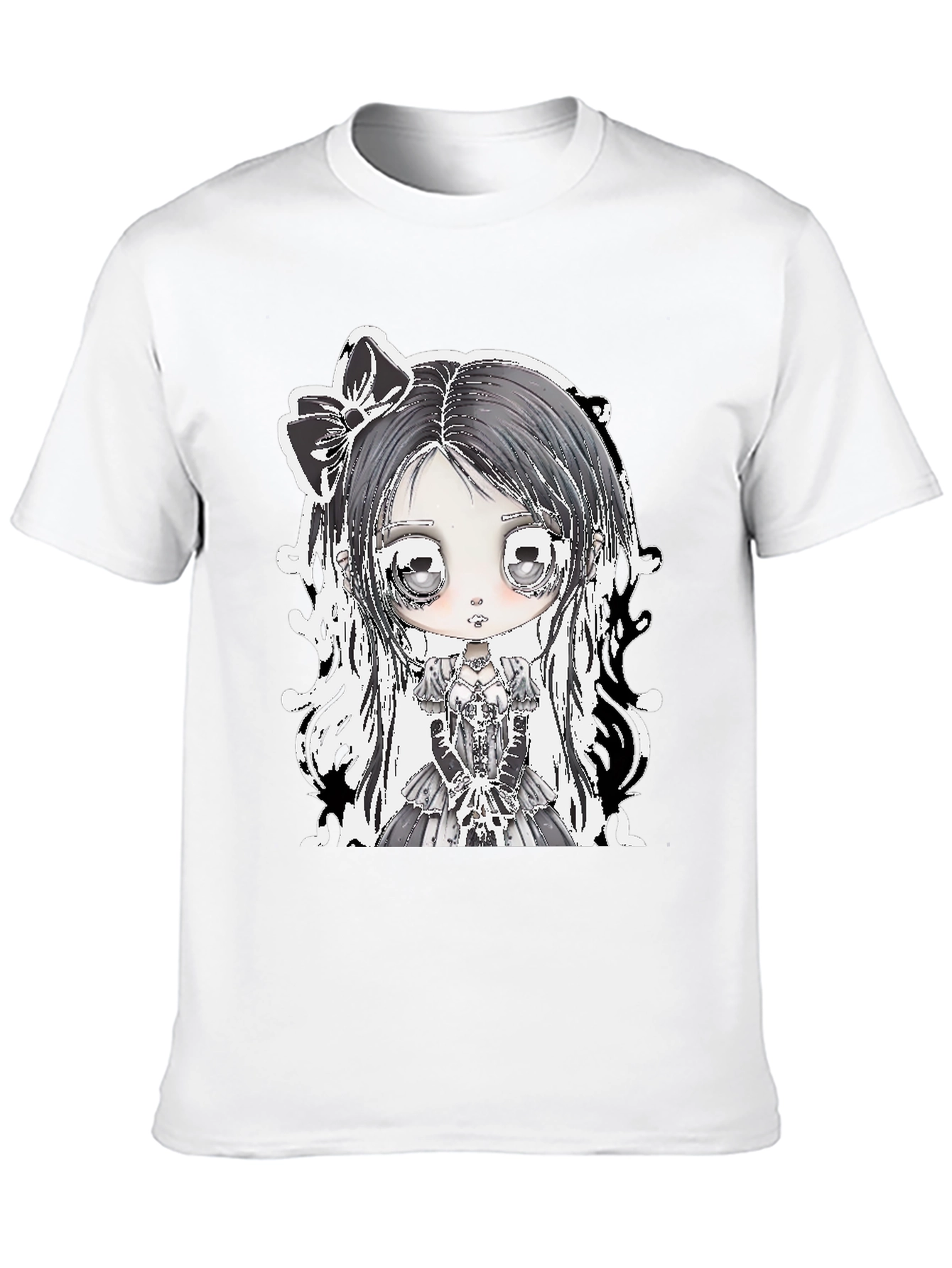 Gothic Lolita Girl Black T-Shirt