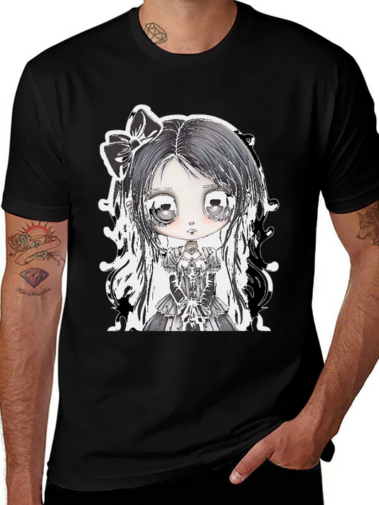 Gothic Lolita Girl Black T-Shirt