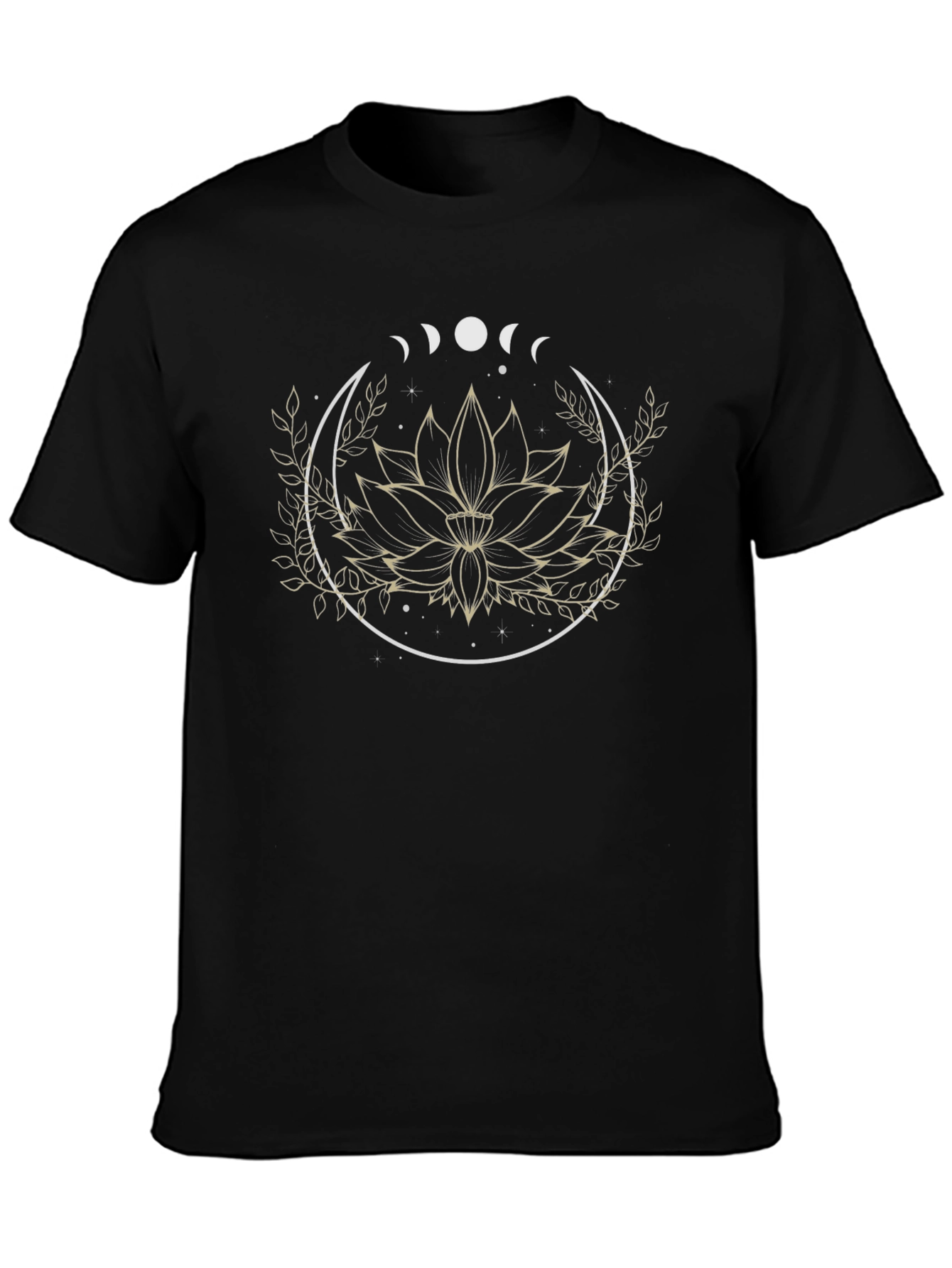 Lotus Moon Graphic Tee - Black