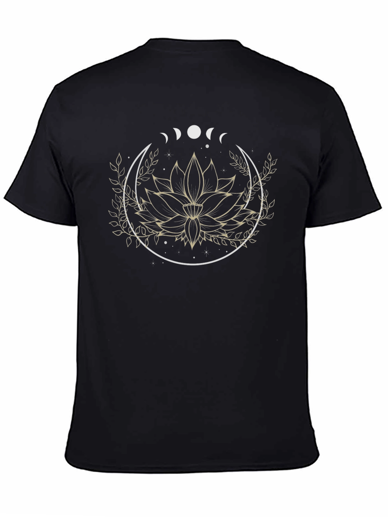 Lotus Moon Graphic Tee - Black