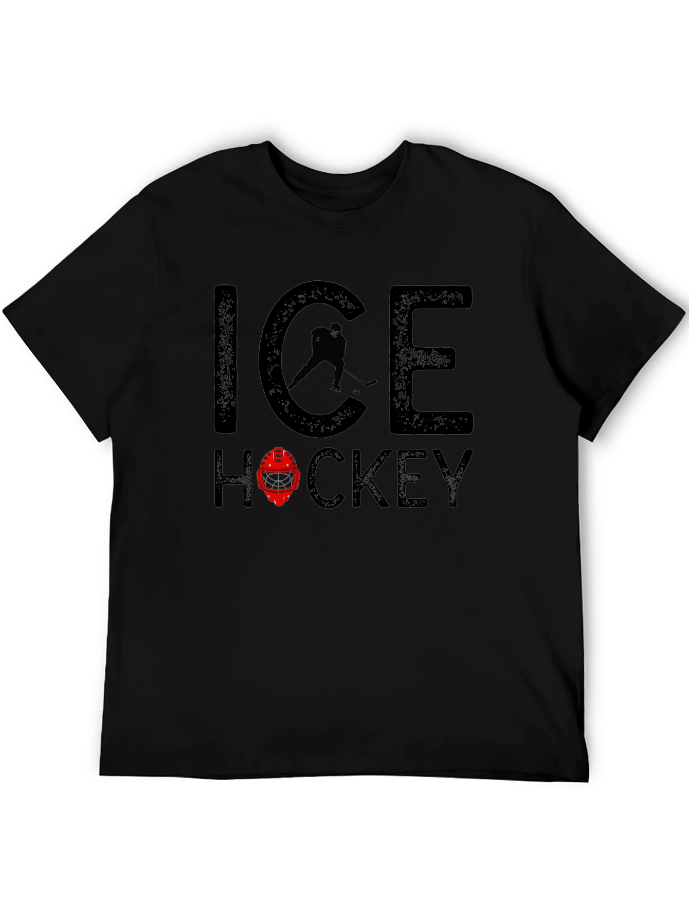 Ice Hockey T-Shirt - Black Graphic Tee