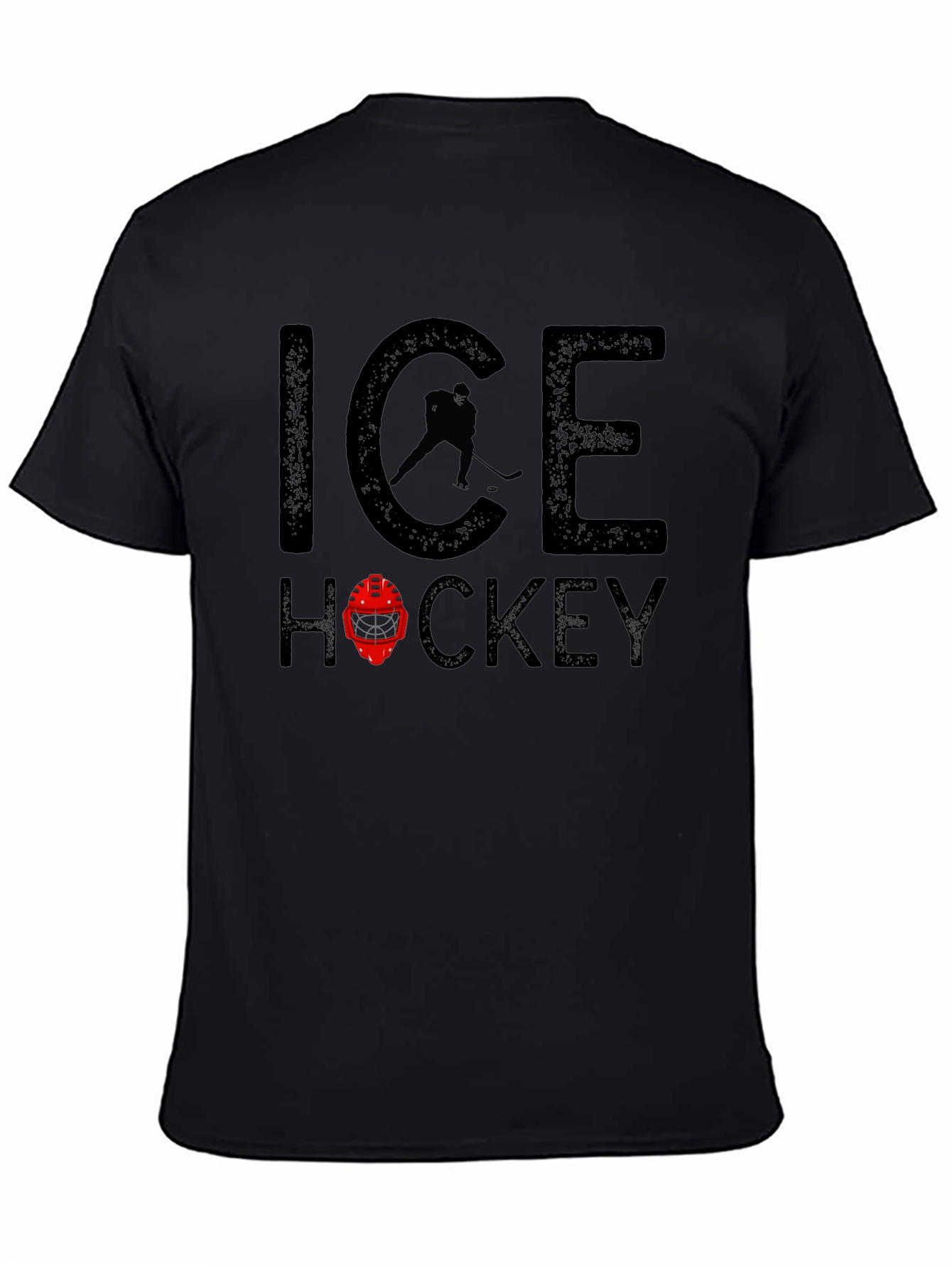 Ice Hockey T-Shirt - Black Graphic Tee