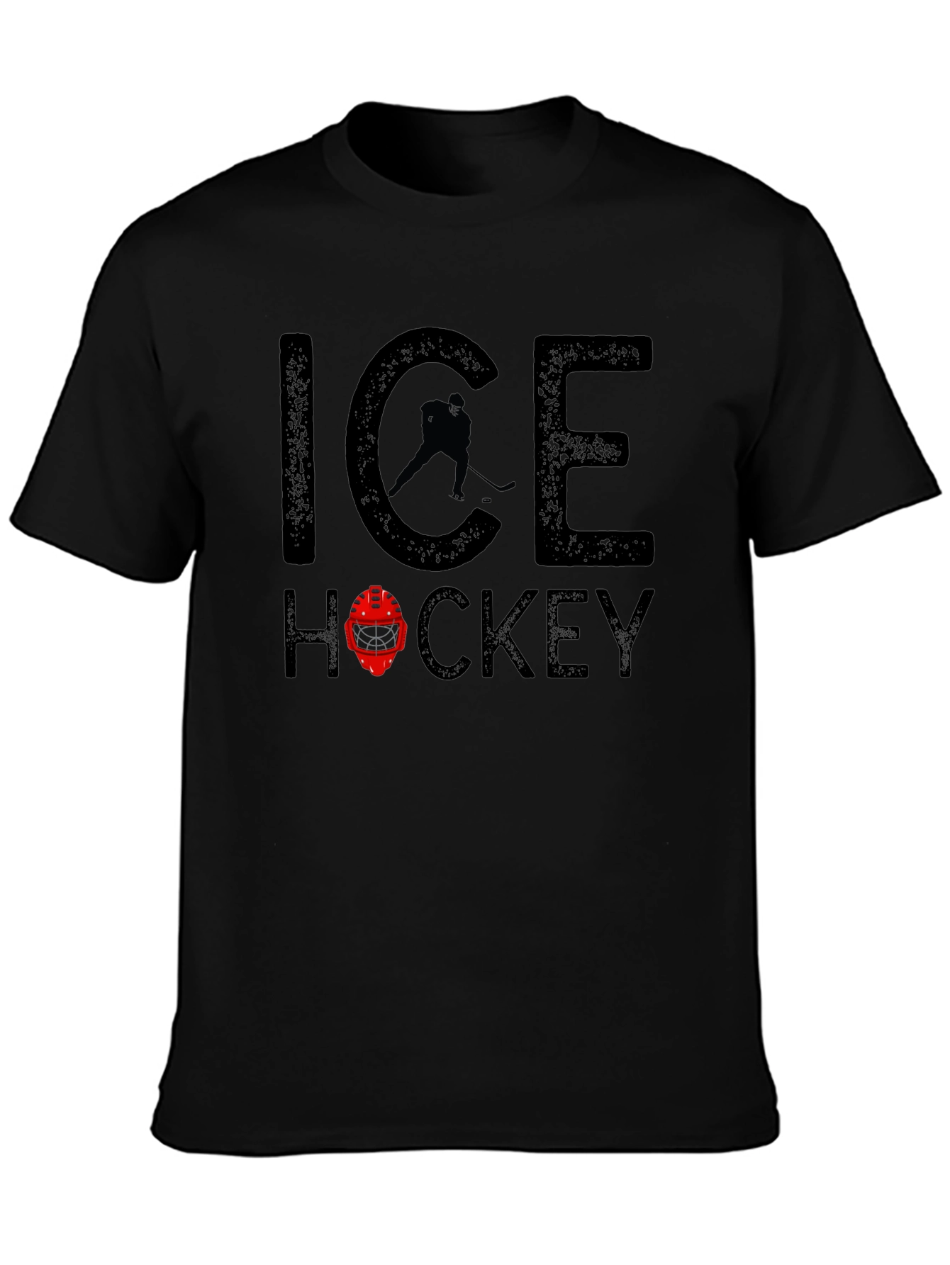 Ice Hockey T-Shirt - Black Graphic Tee