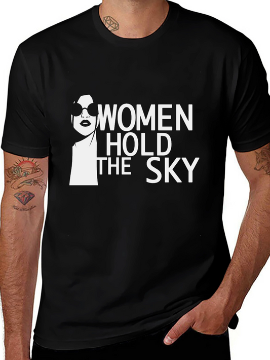 Women Hold The Sky Graphic Tee - Empowering & Stylish!