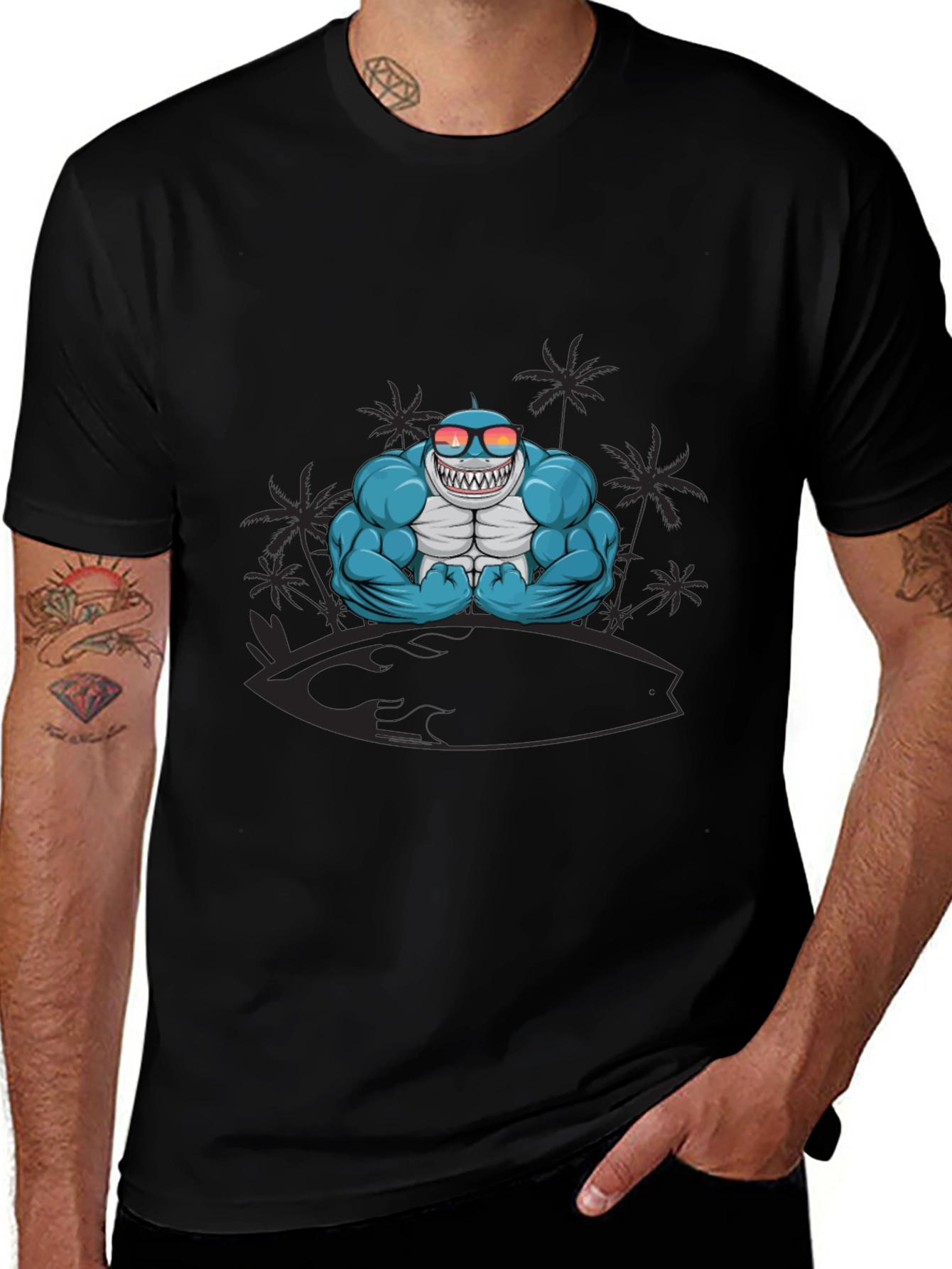 Muscle Shark Graphic Tee