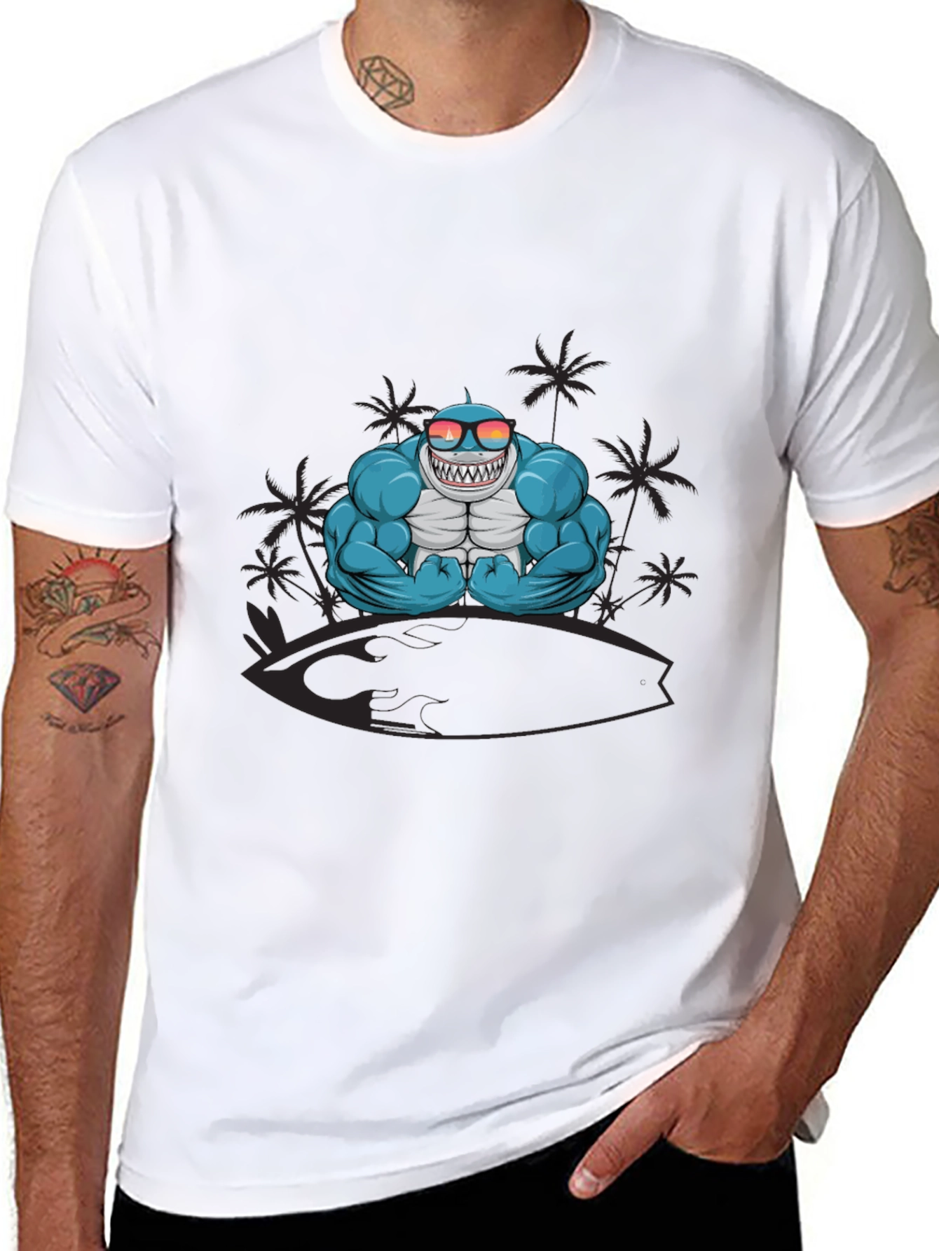 Muscle Shark Graphic Tee